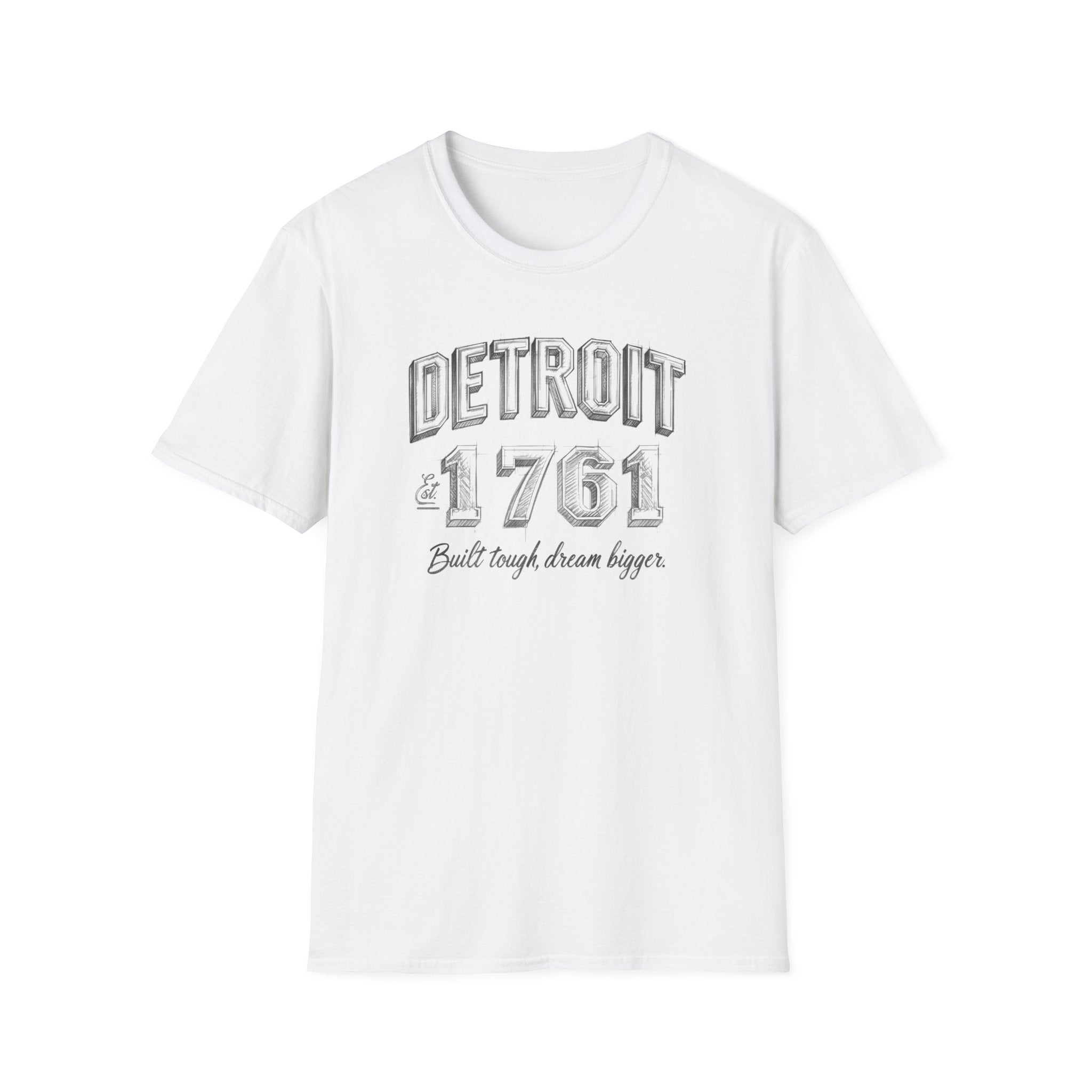 Detroit 1761 T-Shirt — Built Tough, Dream Bigger Vintage City Tee