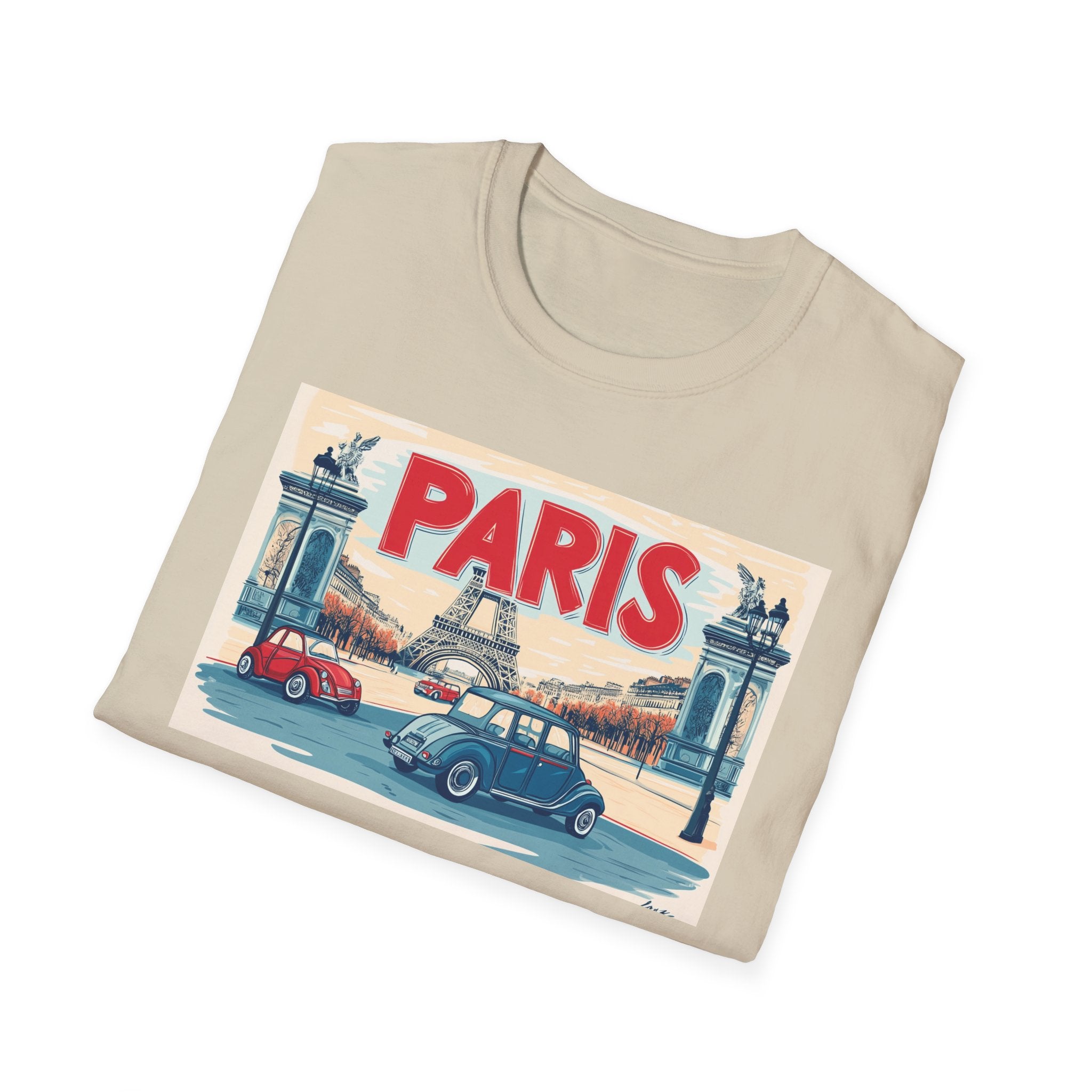 Paris Vintage Postcard T-Shirt | Eiffel Tower Retro Travel Tee
