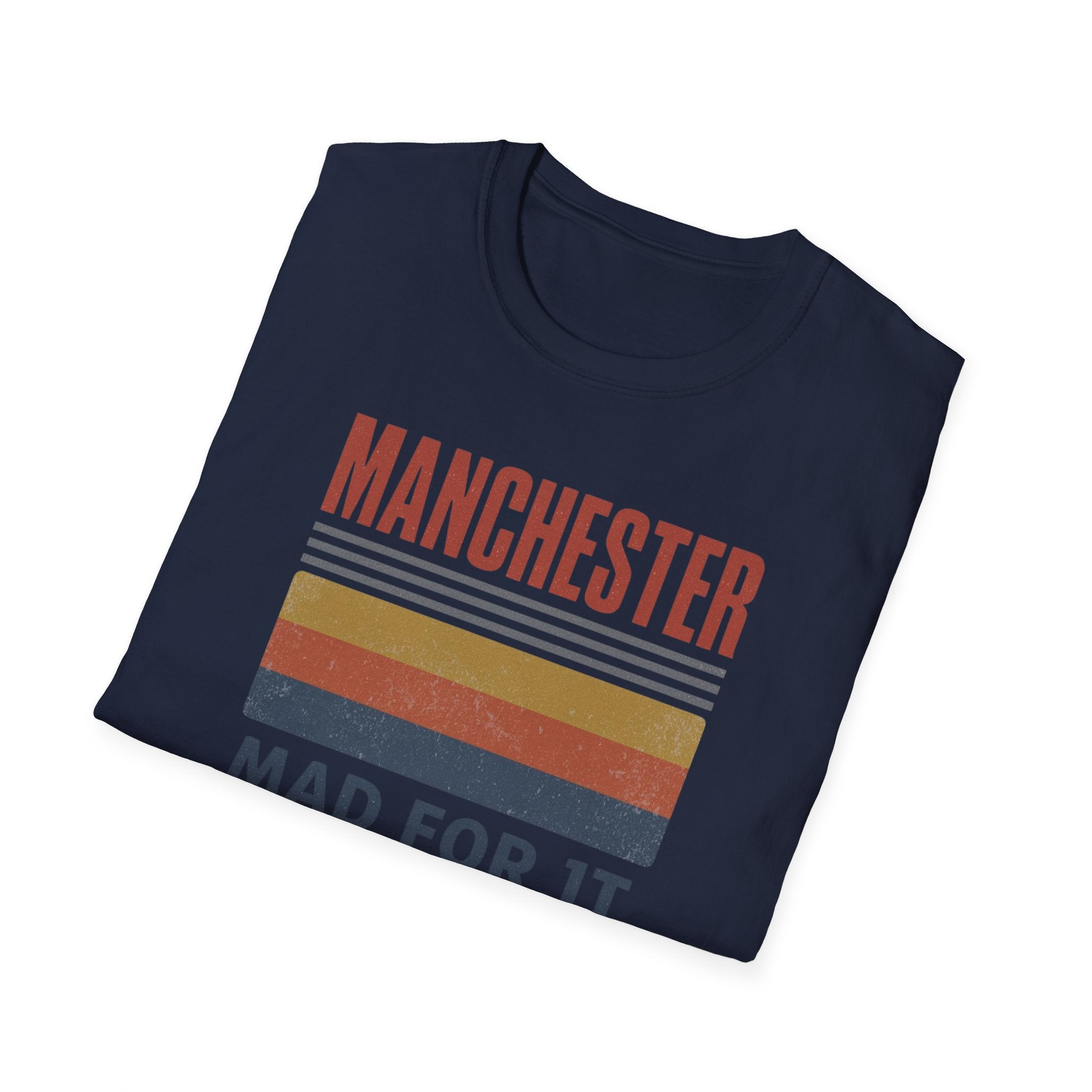 Manchester "Mad For It" Retro Stripe T-Shirt