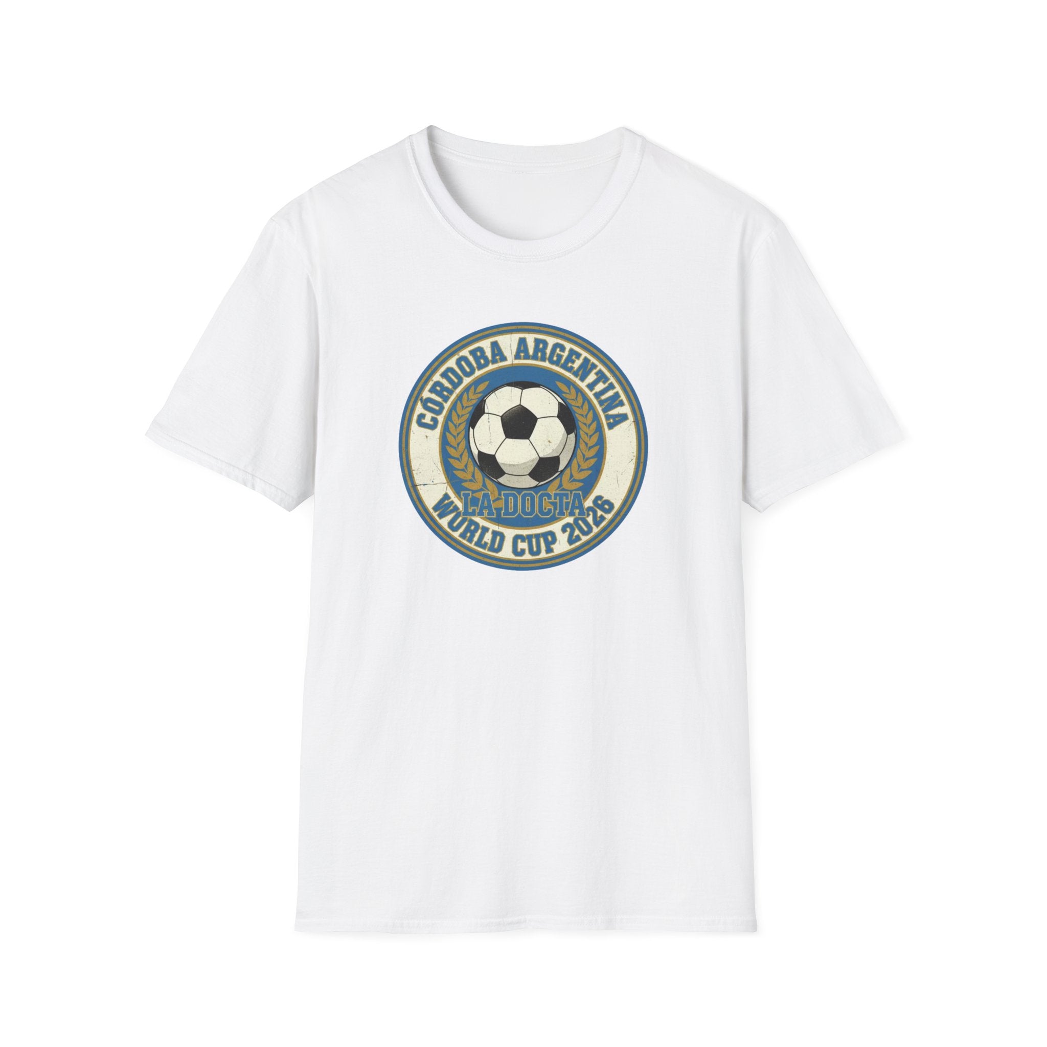 Argentina World Cup 2026 Soccer T-Shirt — Córdoba Retro Football Crest