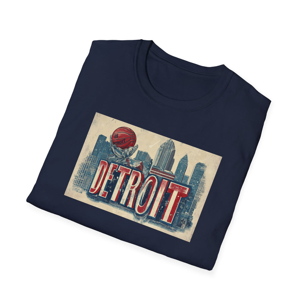 Detroit skyline vintage postcard T-Shirt | Retro city skyline tee