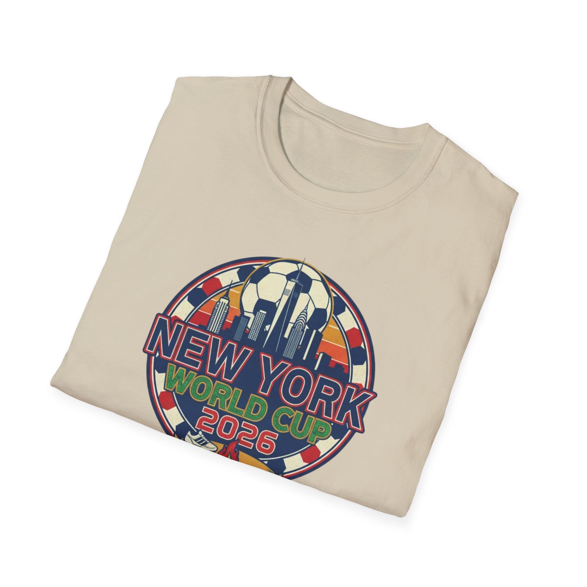 New York World Cup 2026 T-Shirt — Retro City Skyline Soccer Tee