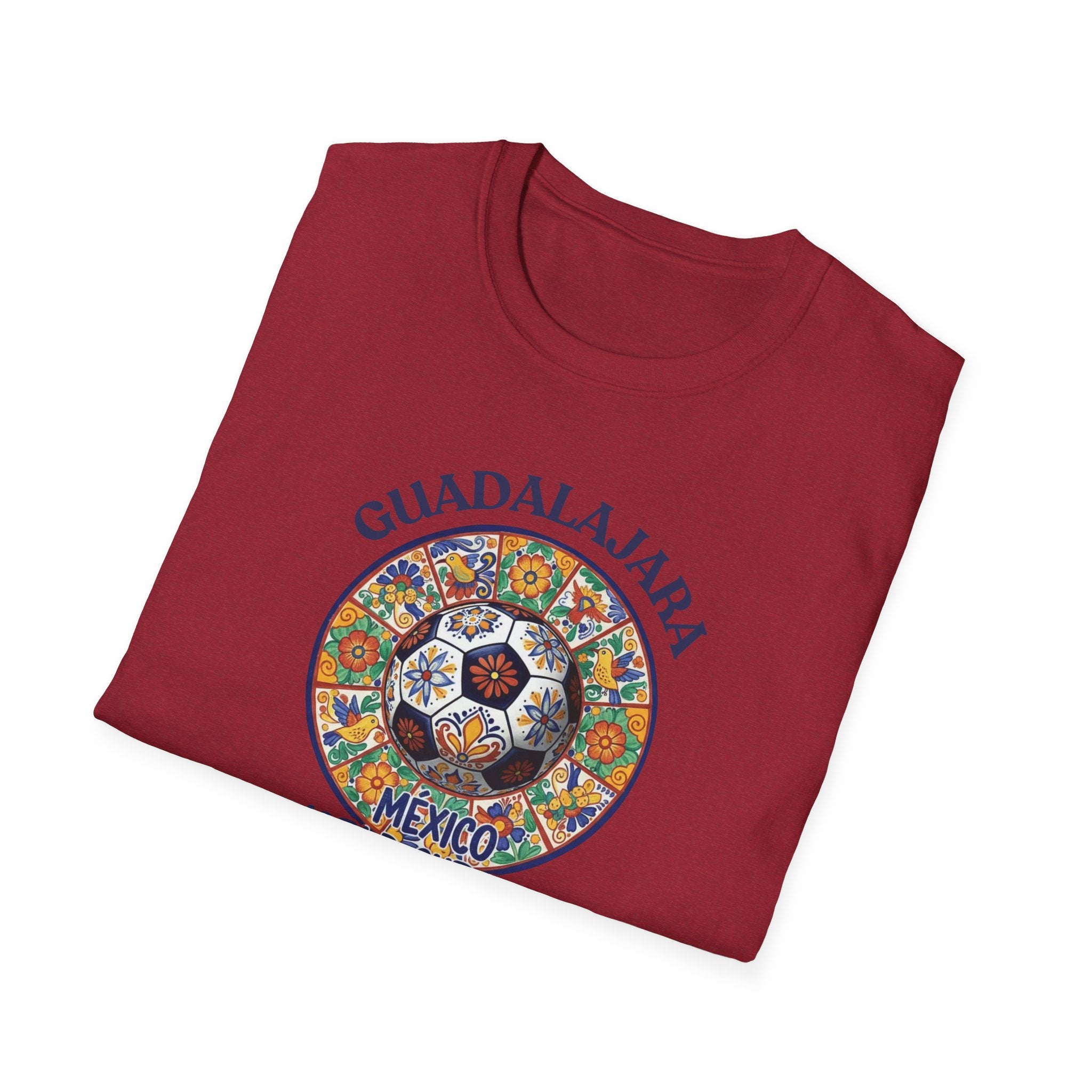 Guadalajara Mexico World Cup 2026 Soccer T-Shirt — Colorful Aztec Ball Design