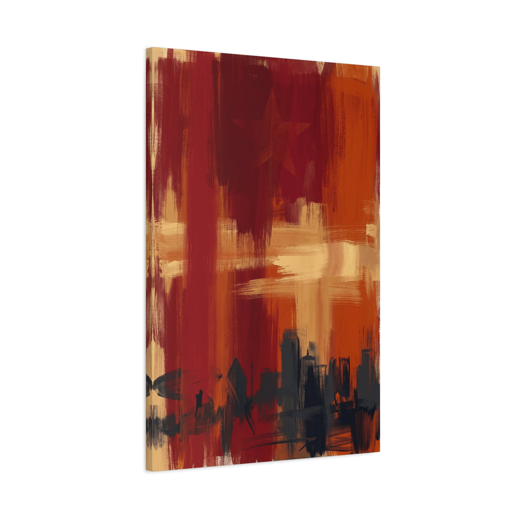 Abstract Sunset and colour field inspired by Dallas and Texas cultural identity