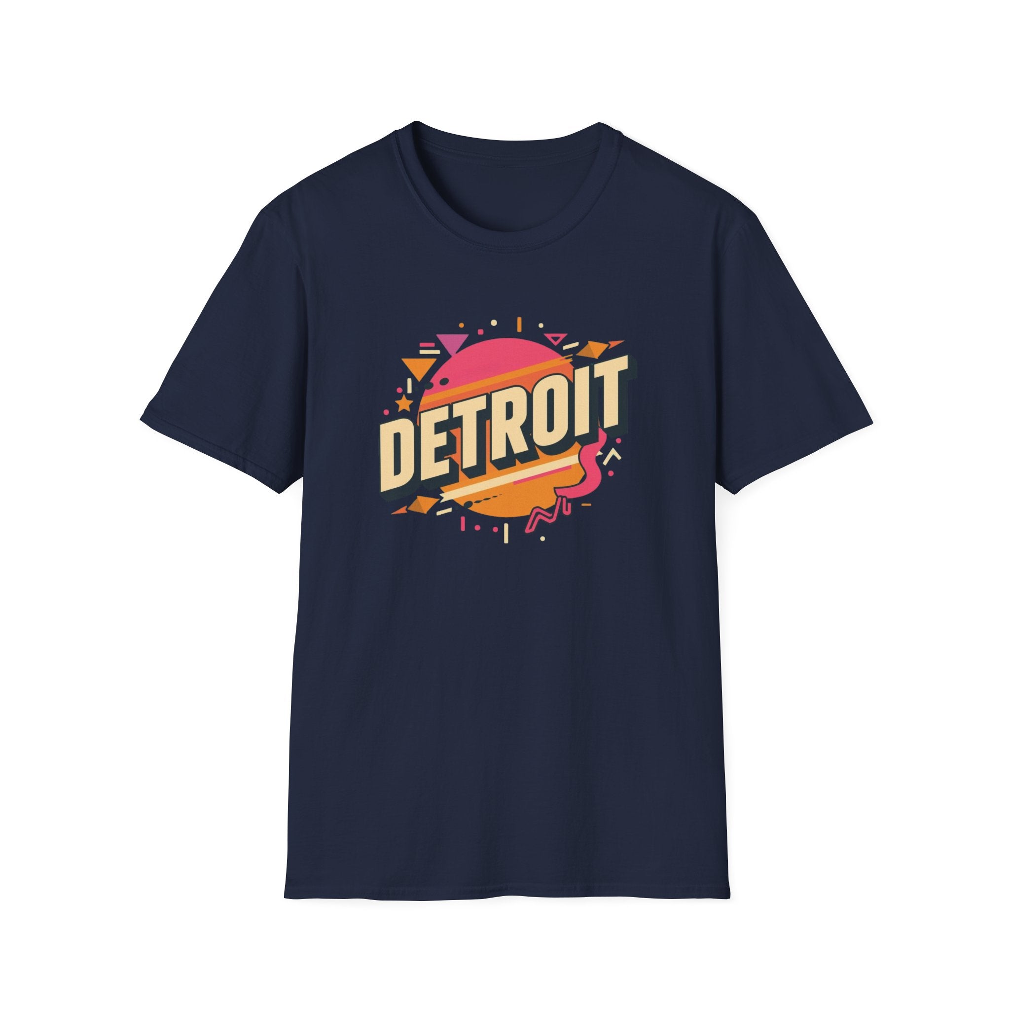 Detroit Retro Sunset T-Shirt — Vintage City Typography Tee
