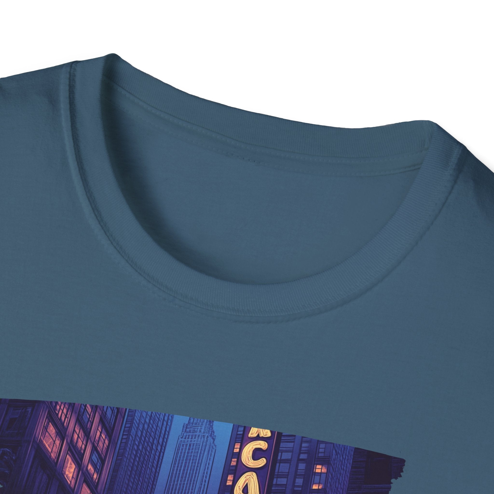 Chicago Neon Sign Brushstroke T-Shirt | City Skyline Typography