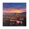 Florence Sunset Canvas Print — Romantic Cityscape Stretched Canvas