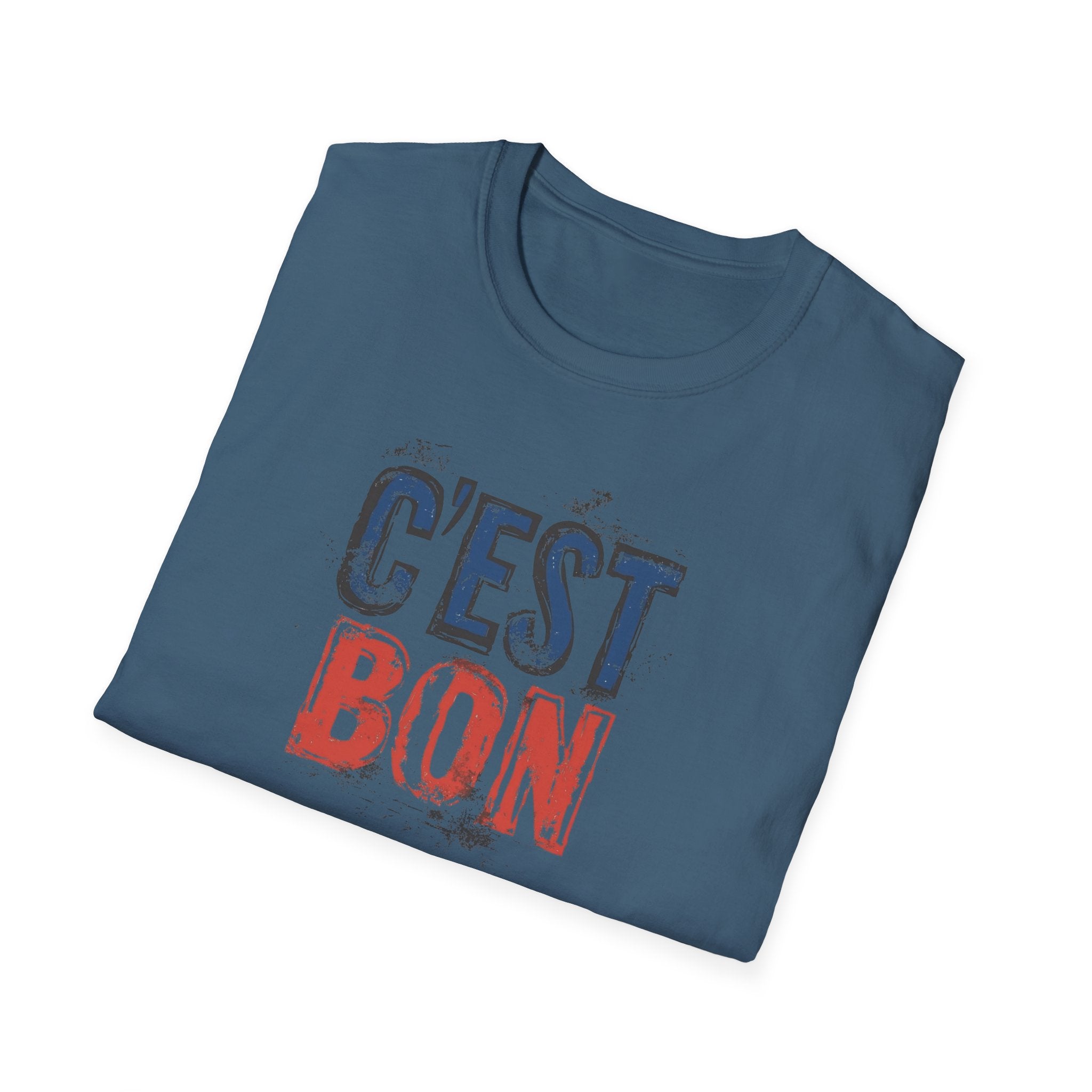C'est Bon distressed French flag lettering T-Shirt | France graphic tee