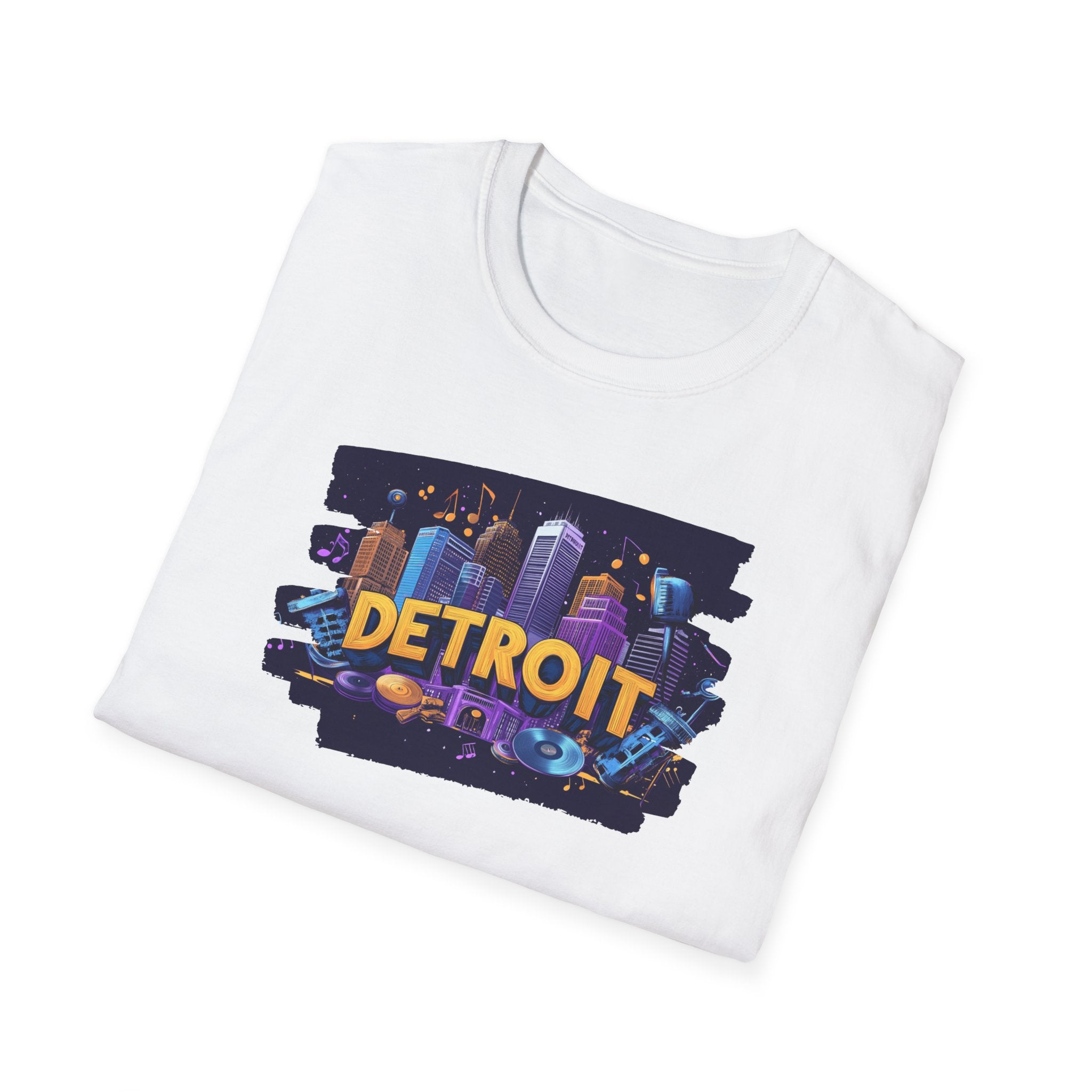 Detroit Skyline Graphic T-Shirt | City Nightscape Tee