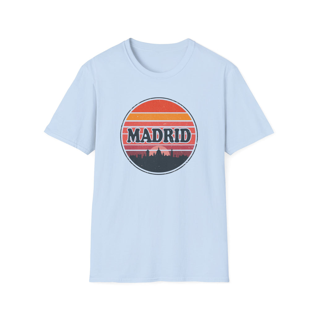 Madrid Sunset T-Shirt — Vintage Skyline Graphic Tee