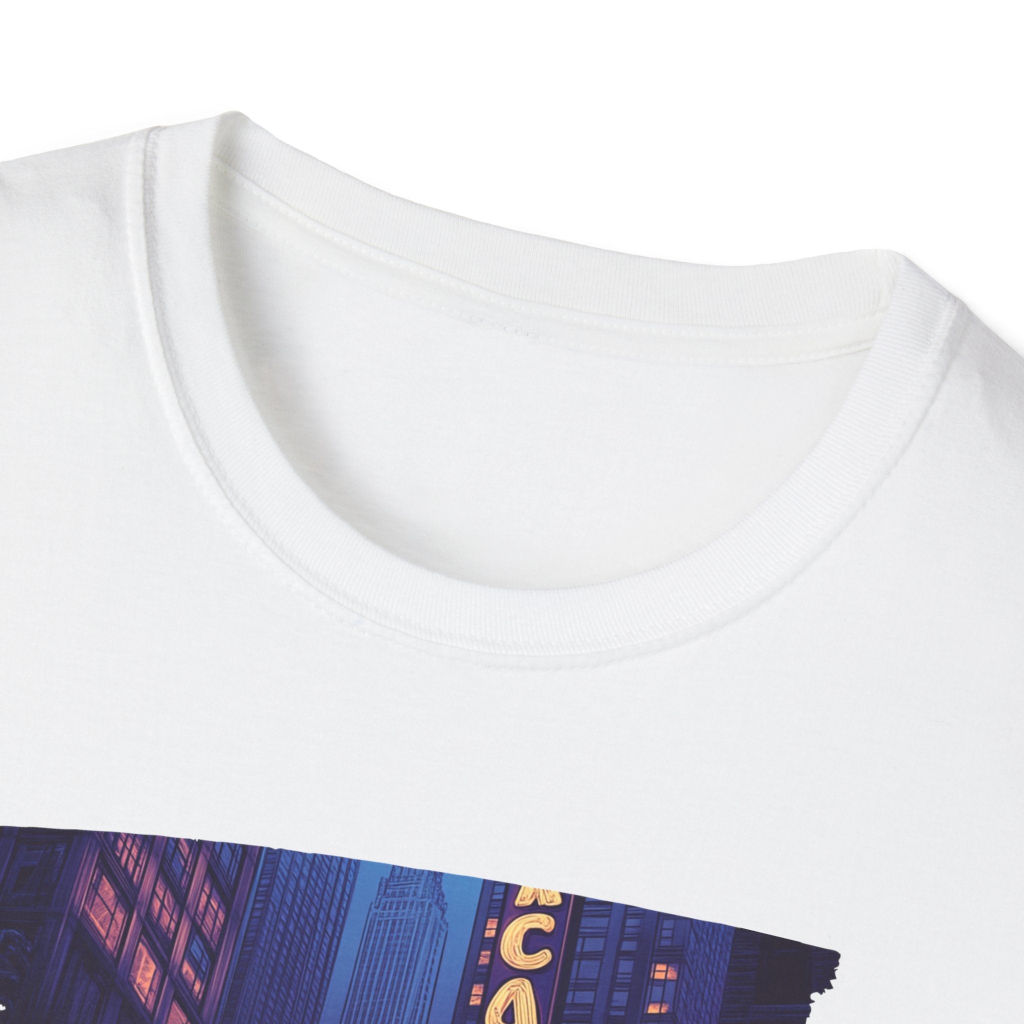 Chicago Neon Sign Brushstroke T-Shirt | City Skyline Typography