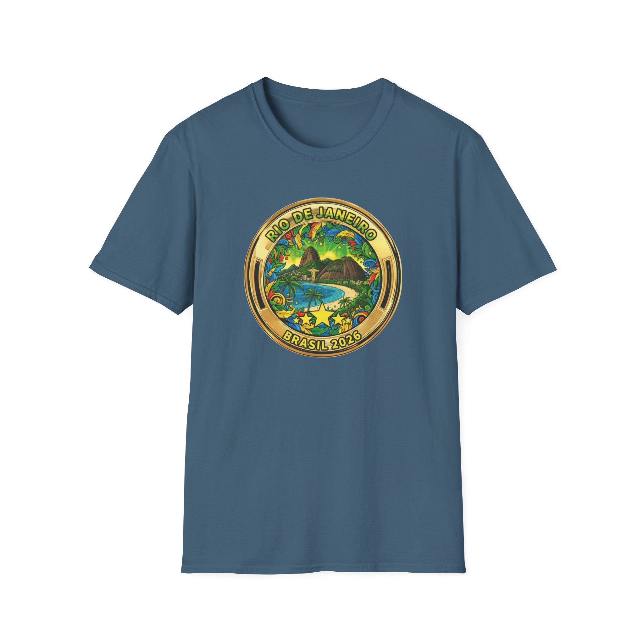 Rio de Janeiro Brazil Travel T-Shirt World Cup 2026 — Vintage Tropical Beach Badge