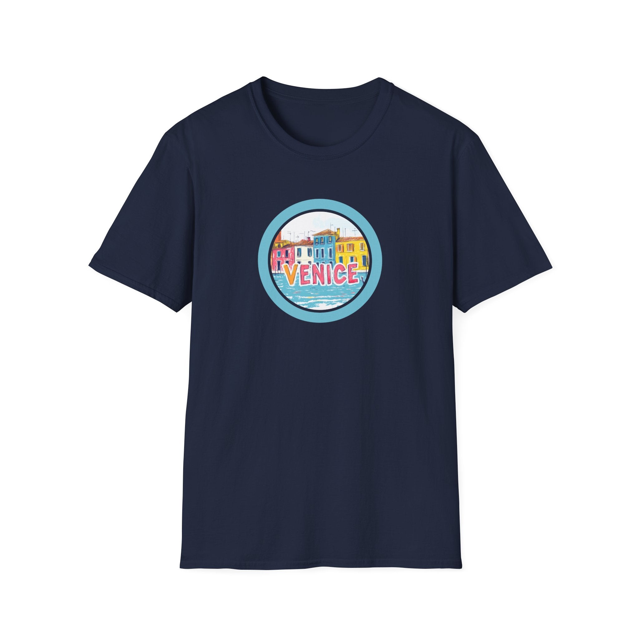 Colorful Venice Canal Illustration T-Shirt | Travel Souvenir