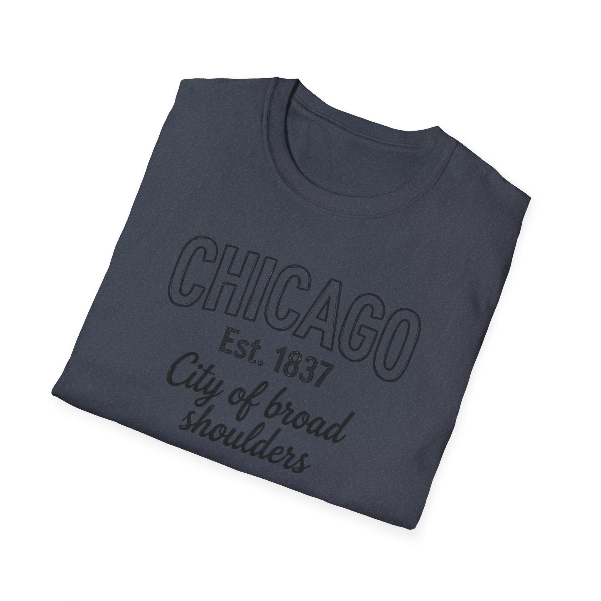 Chicago "City of Broad Shoulders" T-Shirt — Est. 1837 Vintage City Tee