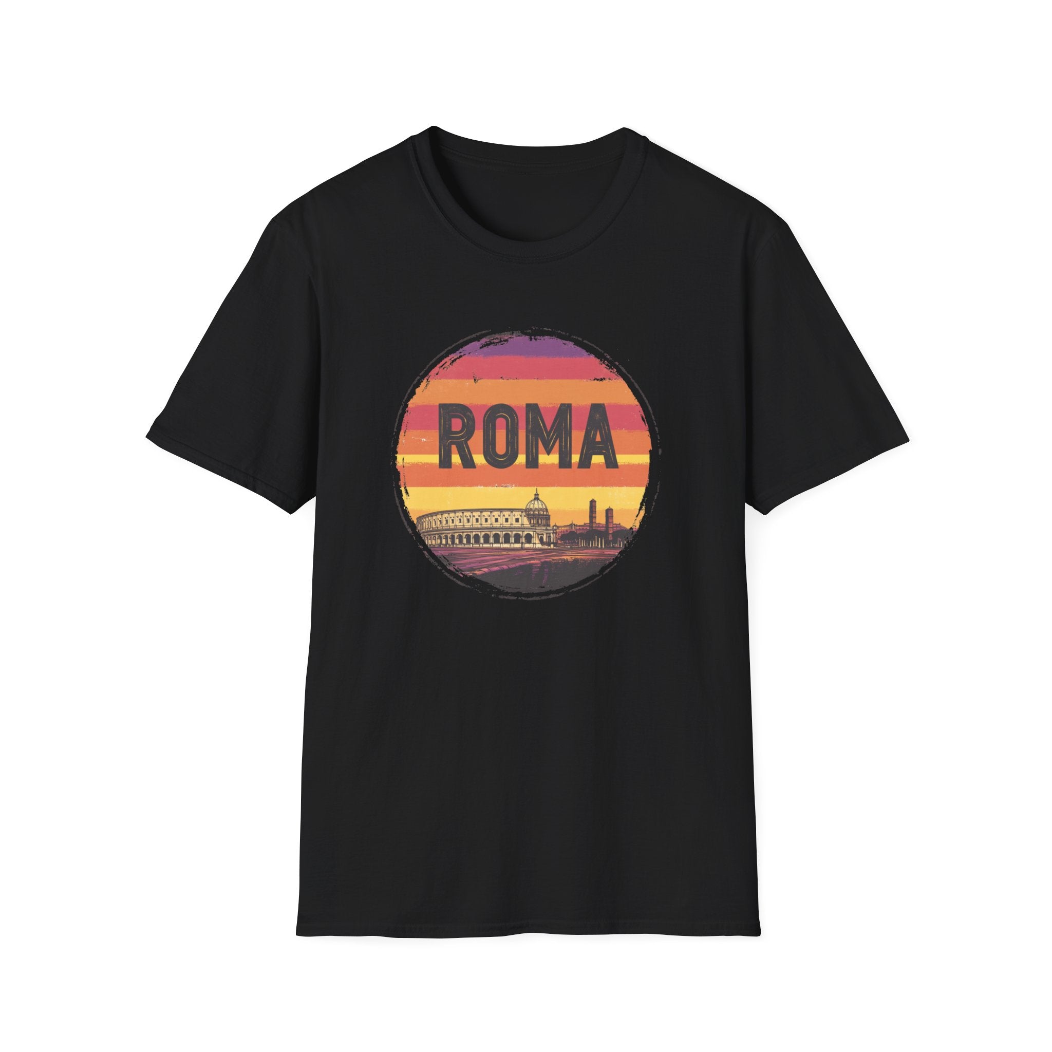 Roma Sunset T-Shirt — Vintage Rome Skyline Tee
