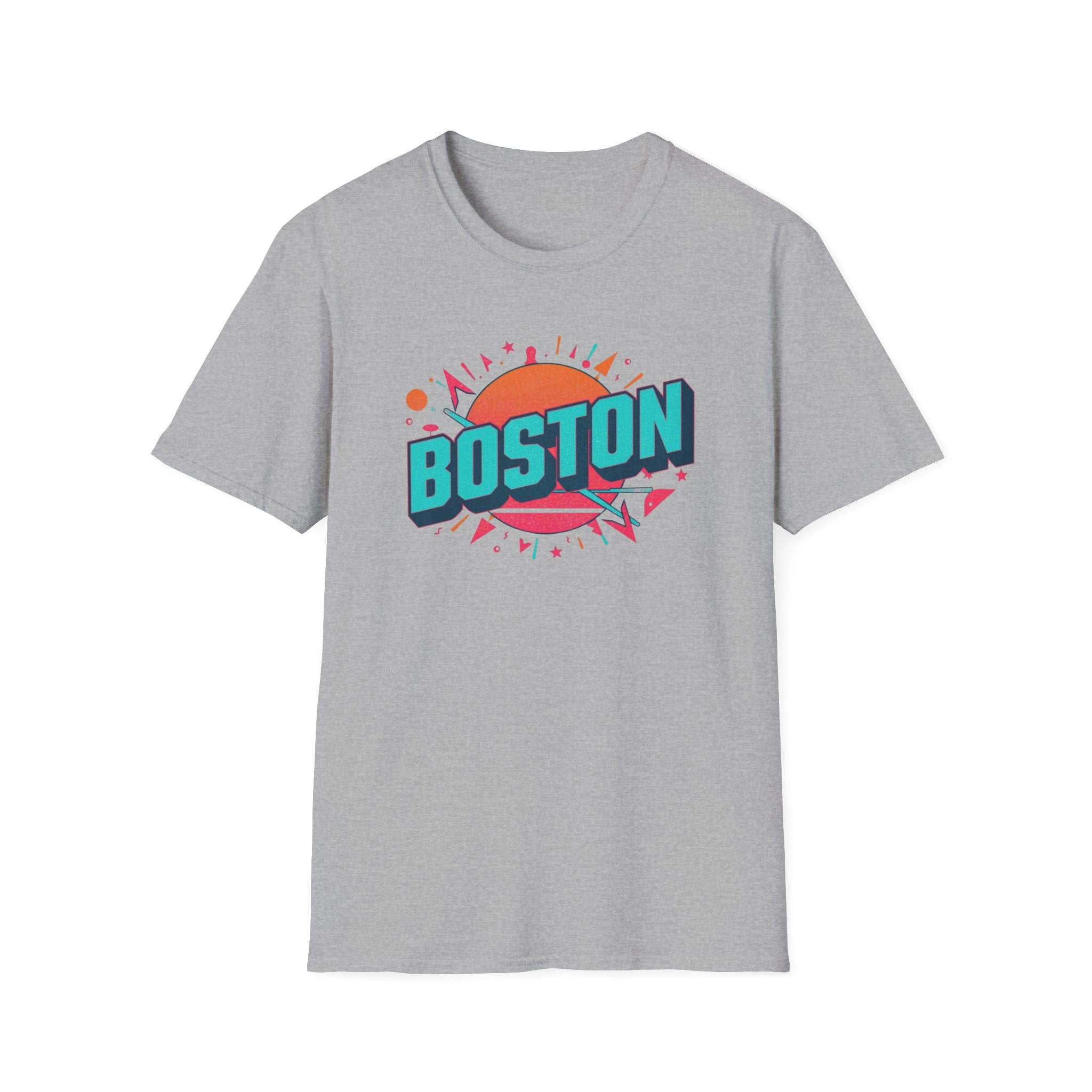 Boston Retro Sunset T-Shirt — Colorful City Graphic Tee
