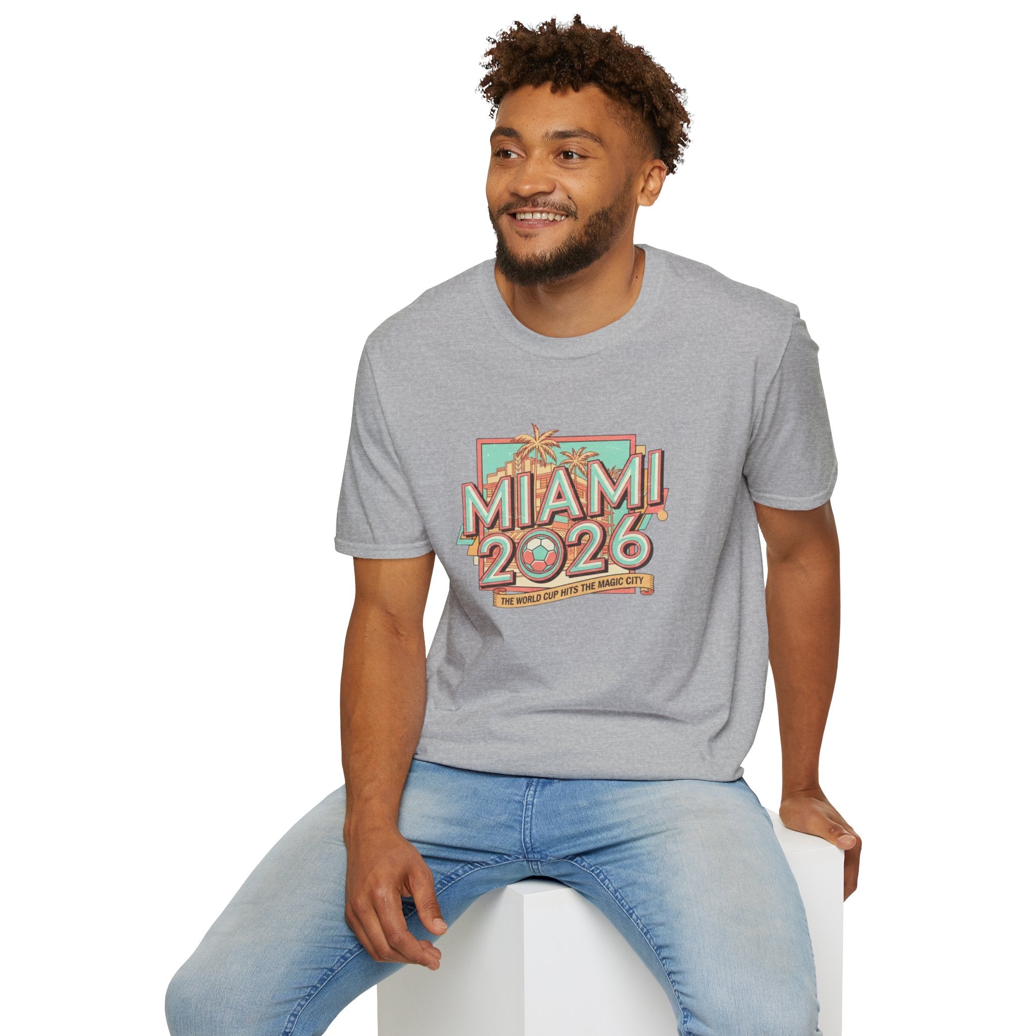 Miami 2026 Retro Palm Beach T-Shirt