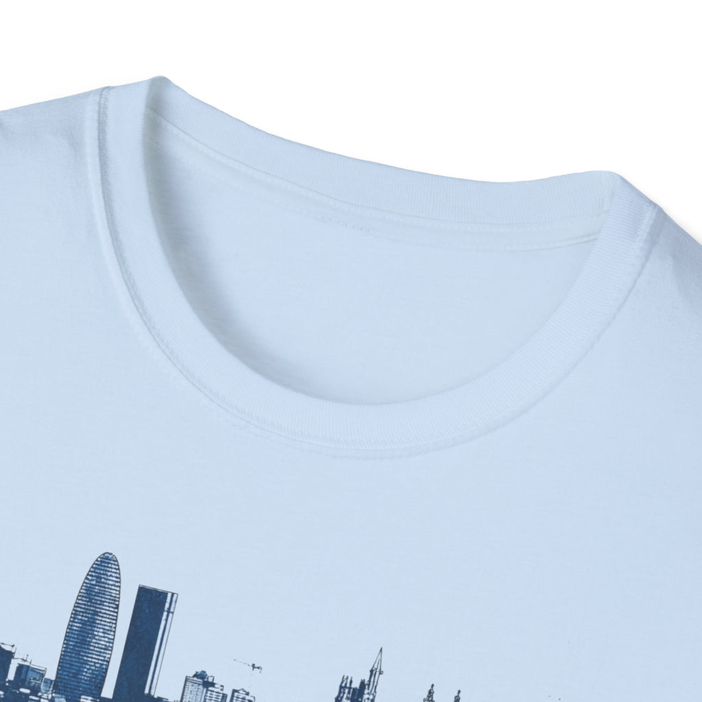 Barcelona skyline paint splash T-Shirt | Spanish city travel tee