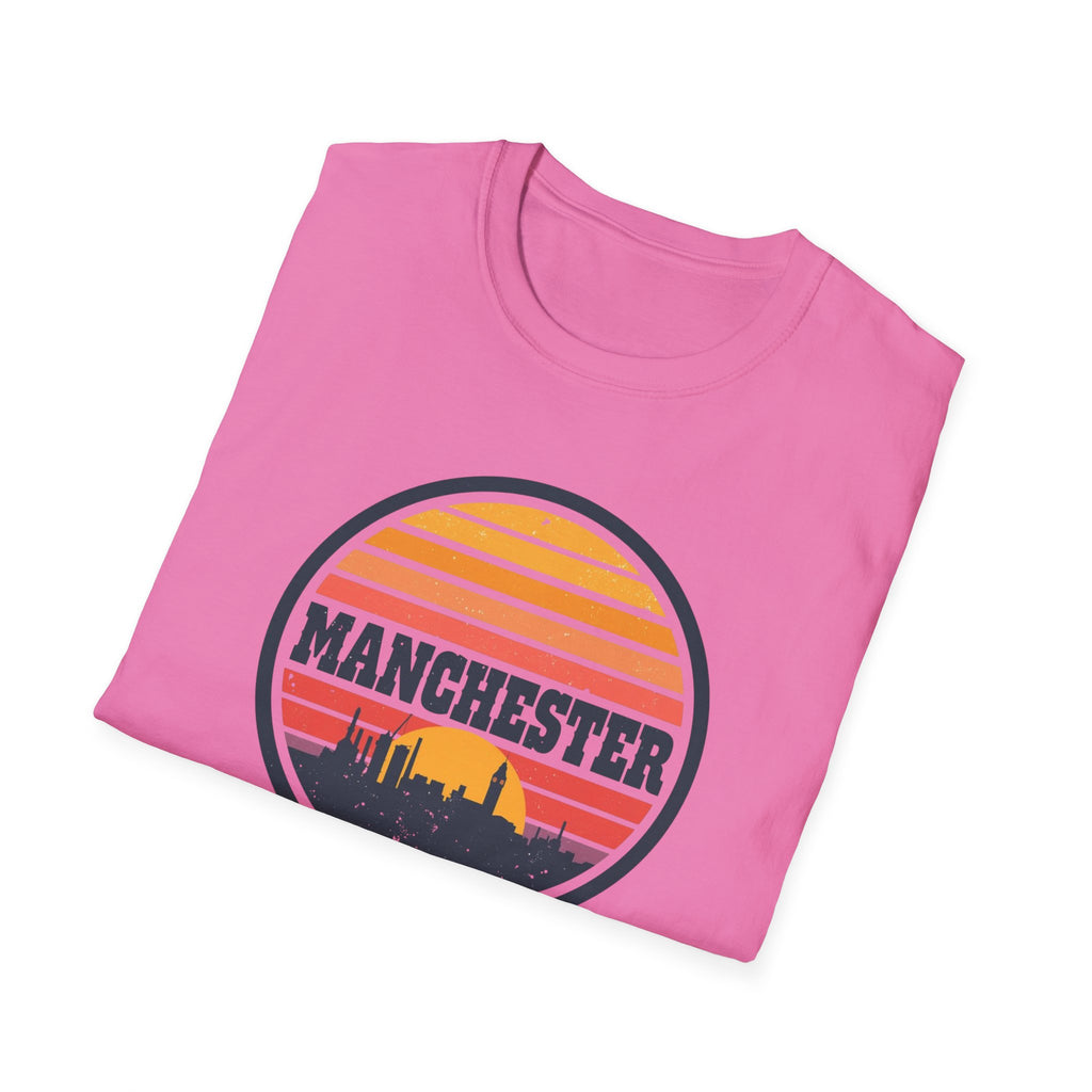 Manchester Skyline T‑Shirt — Retro Sunset City Tee