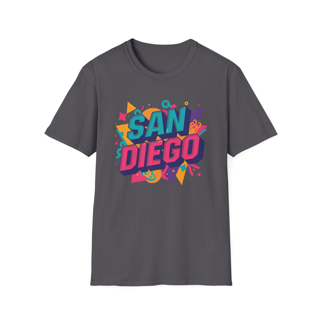 San Diego Retro Pop T-Shirt — Colorful City Graphic Tee