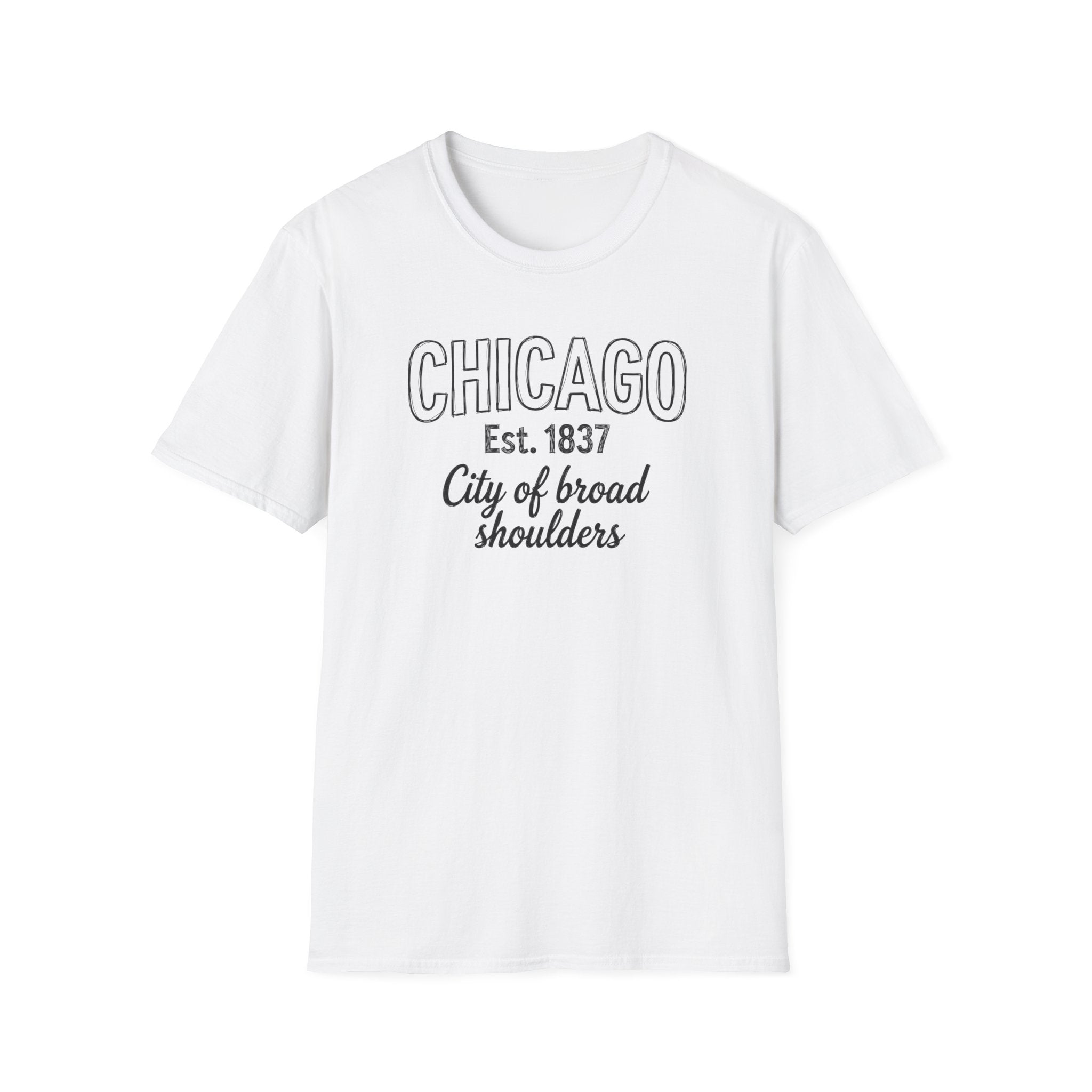 Chicago "City of Broad Shoulders" T-Shirt — Est. 1837 Vintage City Tee