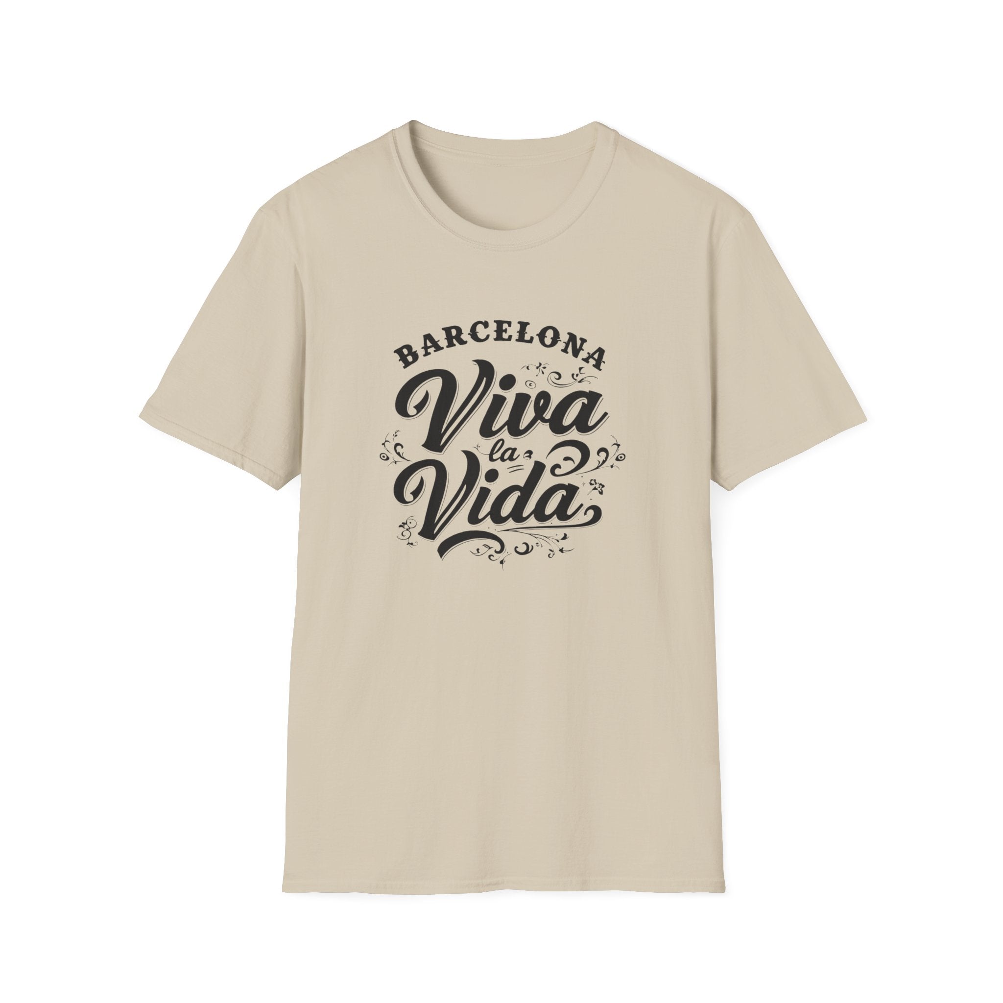 Barcelona Viva la Vida T-Shirt | Spanish Phrase Typography Tee