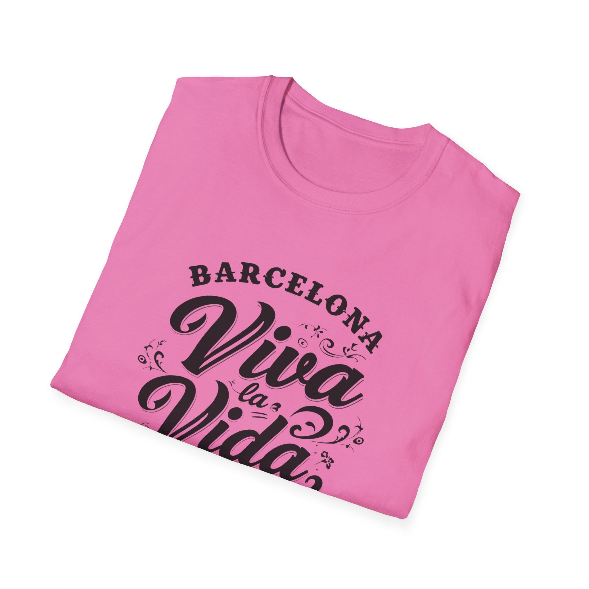 Barcelona Viva la Vida T-Shirt | Spanish Phrase Typography Tee