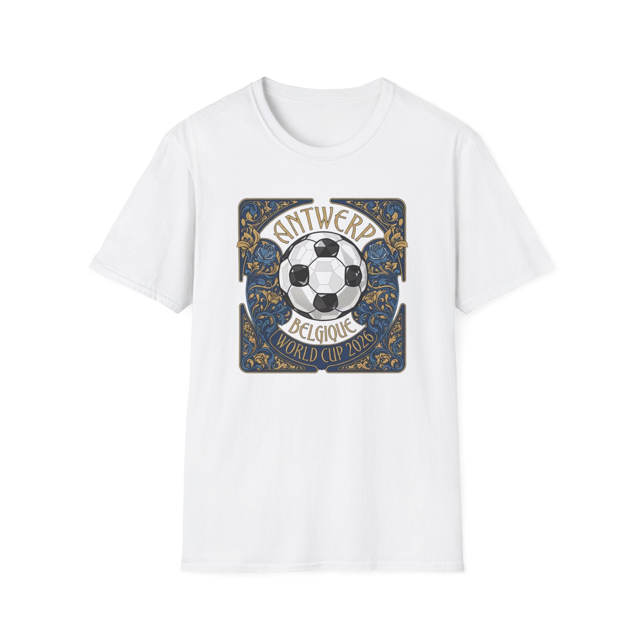 Antwerp Belgique Soccer Vintage Art Tee — World Cup 2022 Football Shirt