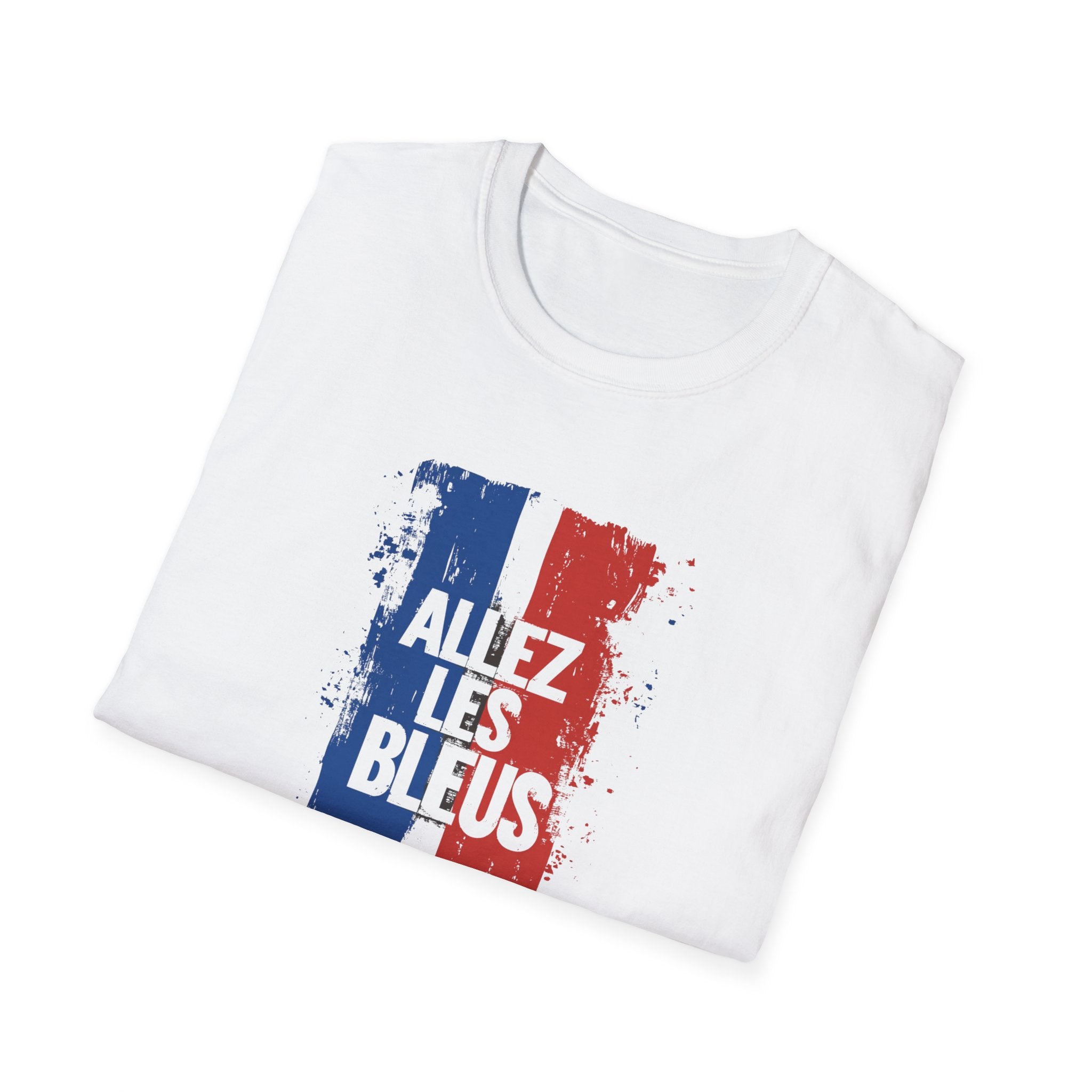 Allez Les Bleus T-Shirt | French Flag Grunge Football Soccer Shirt