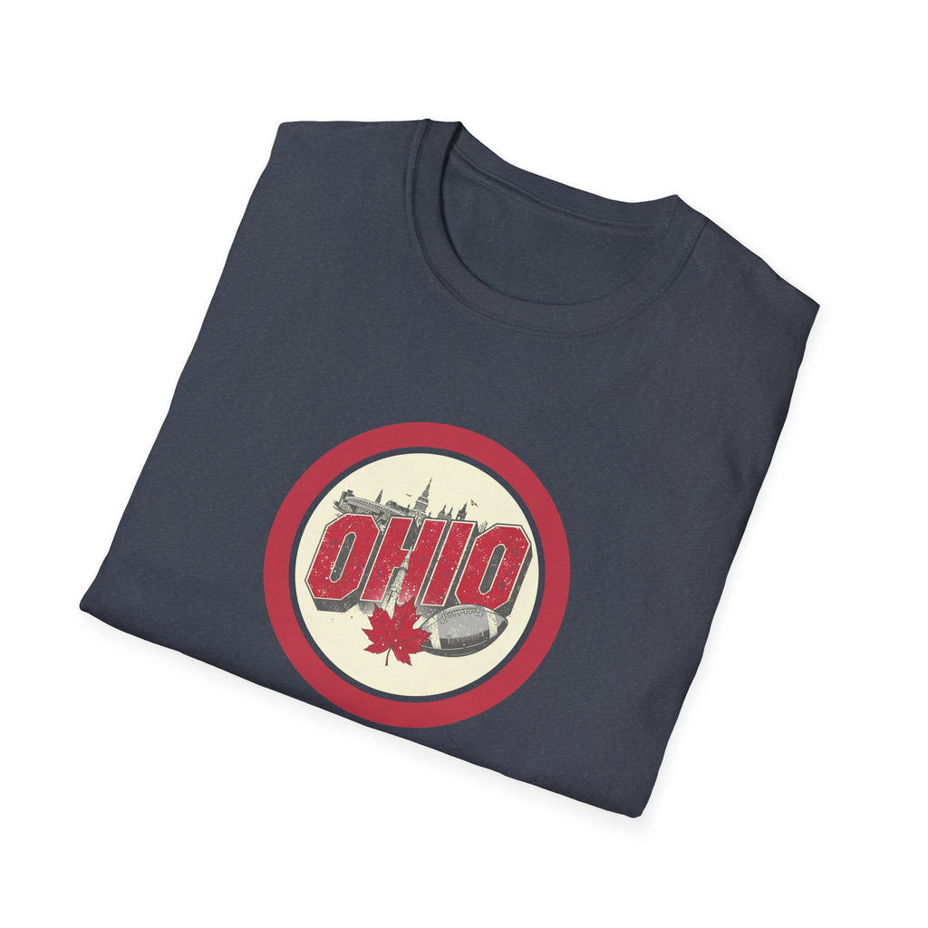 Ohio Retro Badge T-Shirt | Maple Leaf Logo