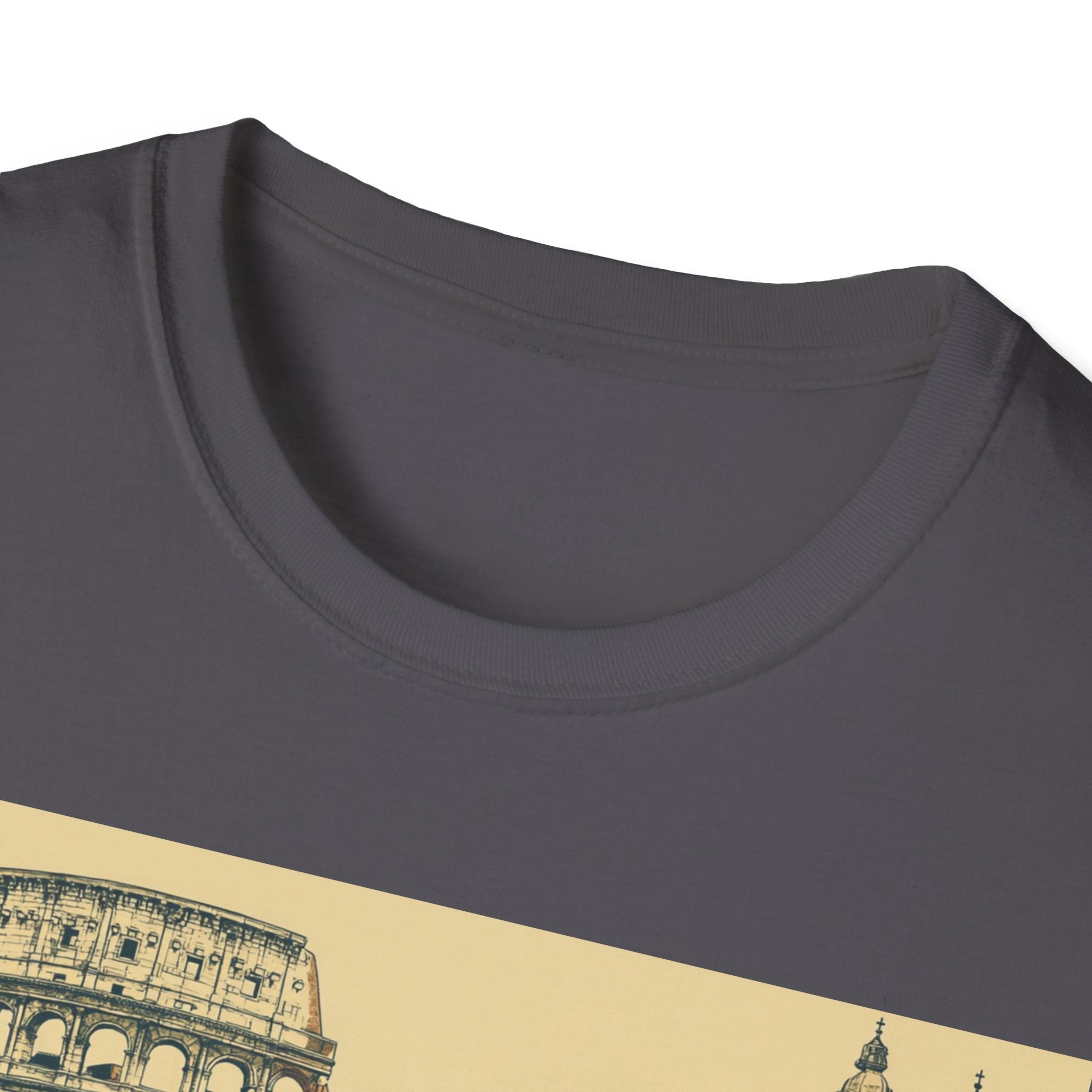 Rome Vintage Scooter T-Shirt | Colosseum Travel Postcard Design