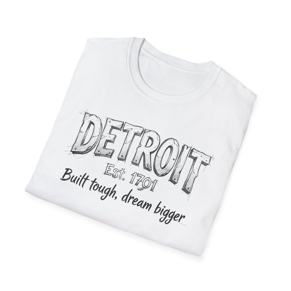 Detroit Built Tough Tee — 'Built tough, dream bigger' City Pride T-Shirt