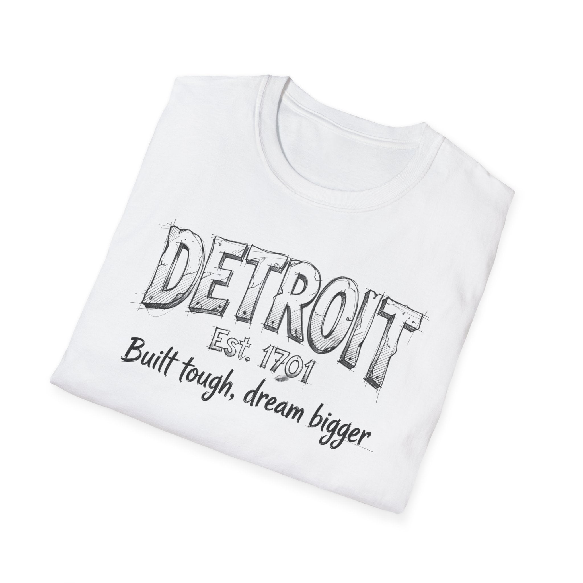 Detroit Built Tough Tee — 'Built tough, dream bigger' City Pride T-Shirt