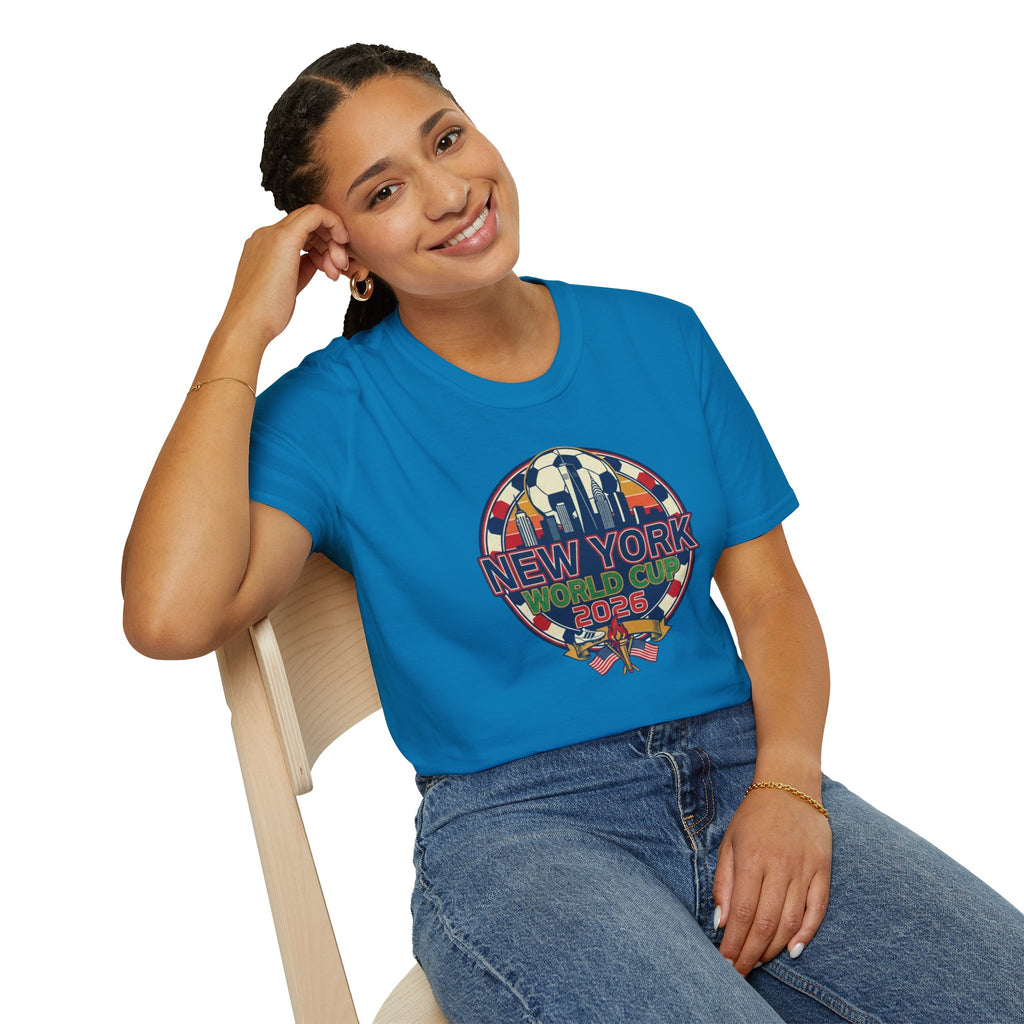 New York World Cup 2026 T-Shirt — Retro City Skyline Soccer Tee