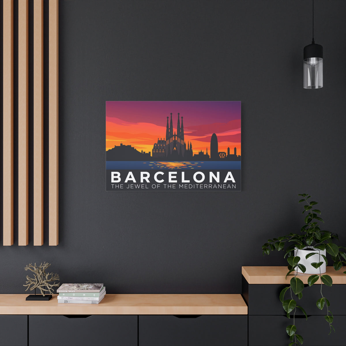 Barcelona Sunset Canvas Print — The Jewel of the Mediterranean