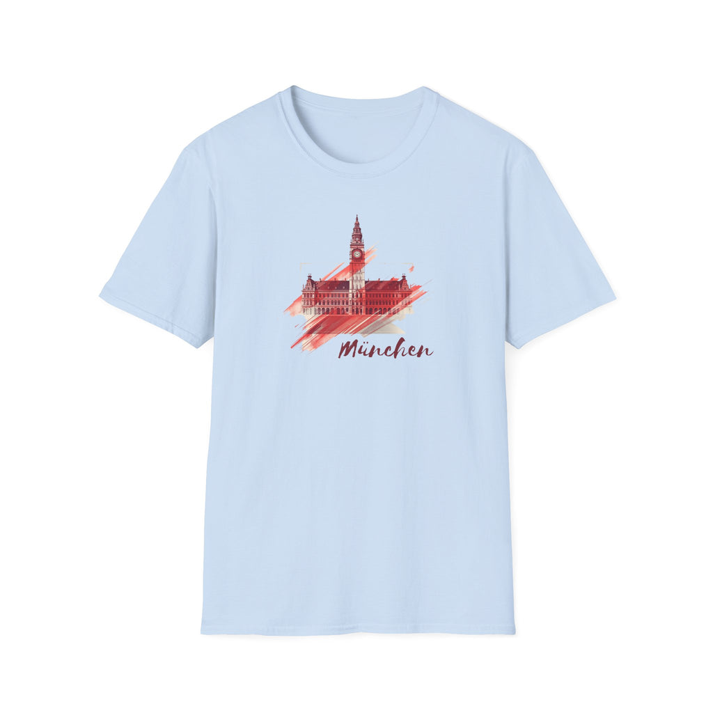 Munchen skyline brushstroke T-Shirt | Munich cityscape souvenir