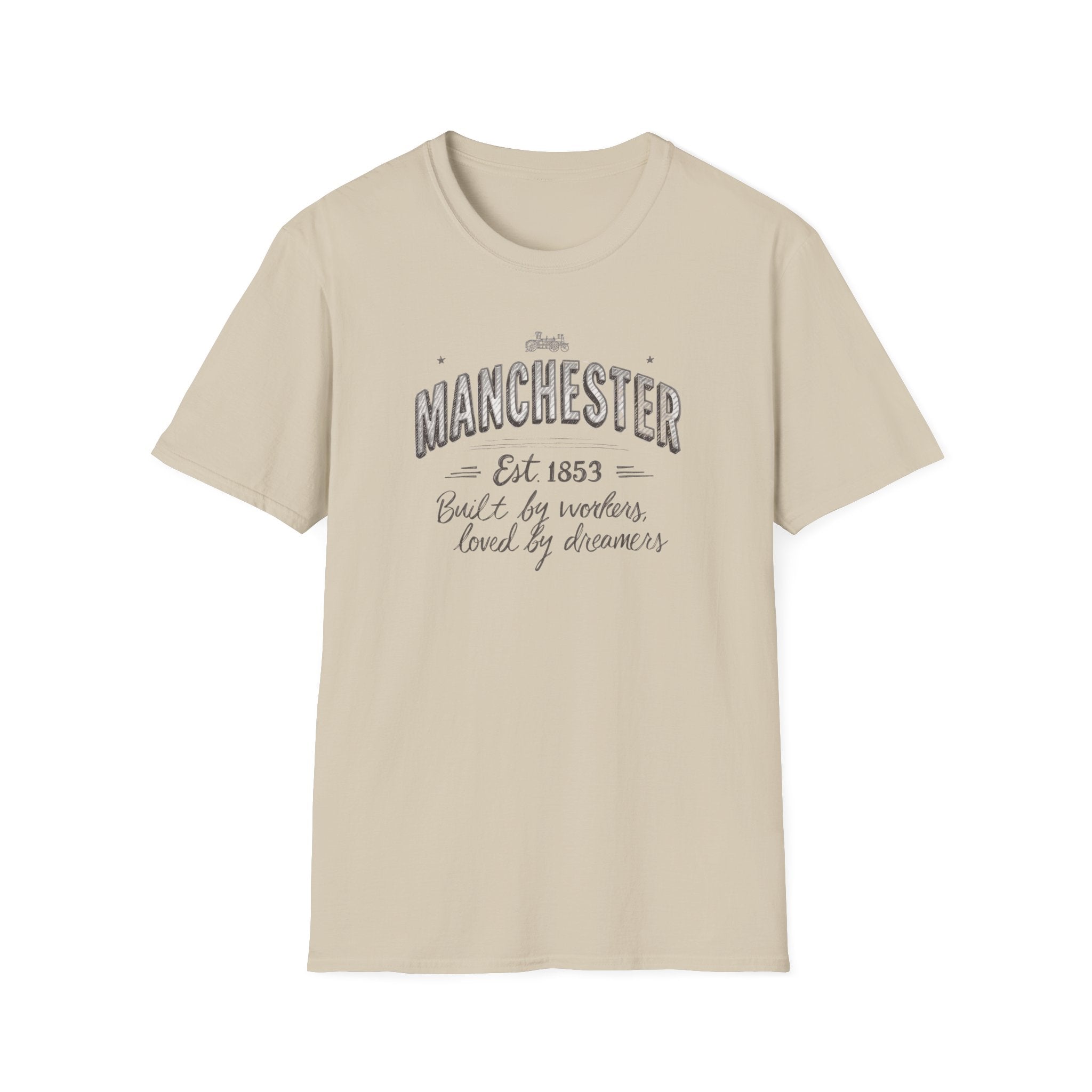 Manchester Vintage T-Shirt — "Built by Workers, Loved by Dreamers"