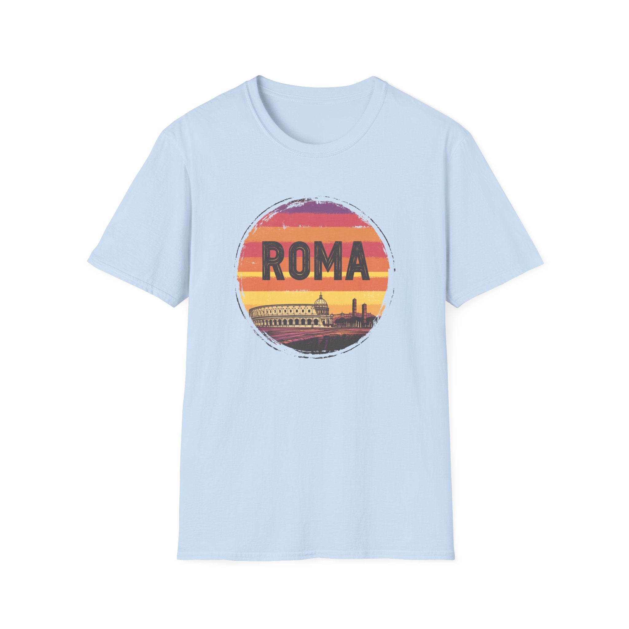 Roma Sunset T-Shirt — Vintage Rome Skyline Tee