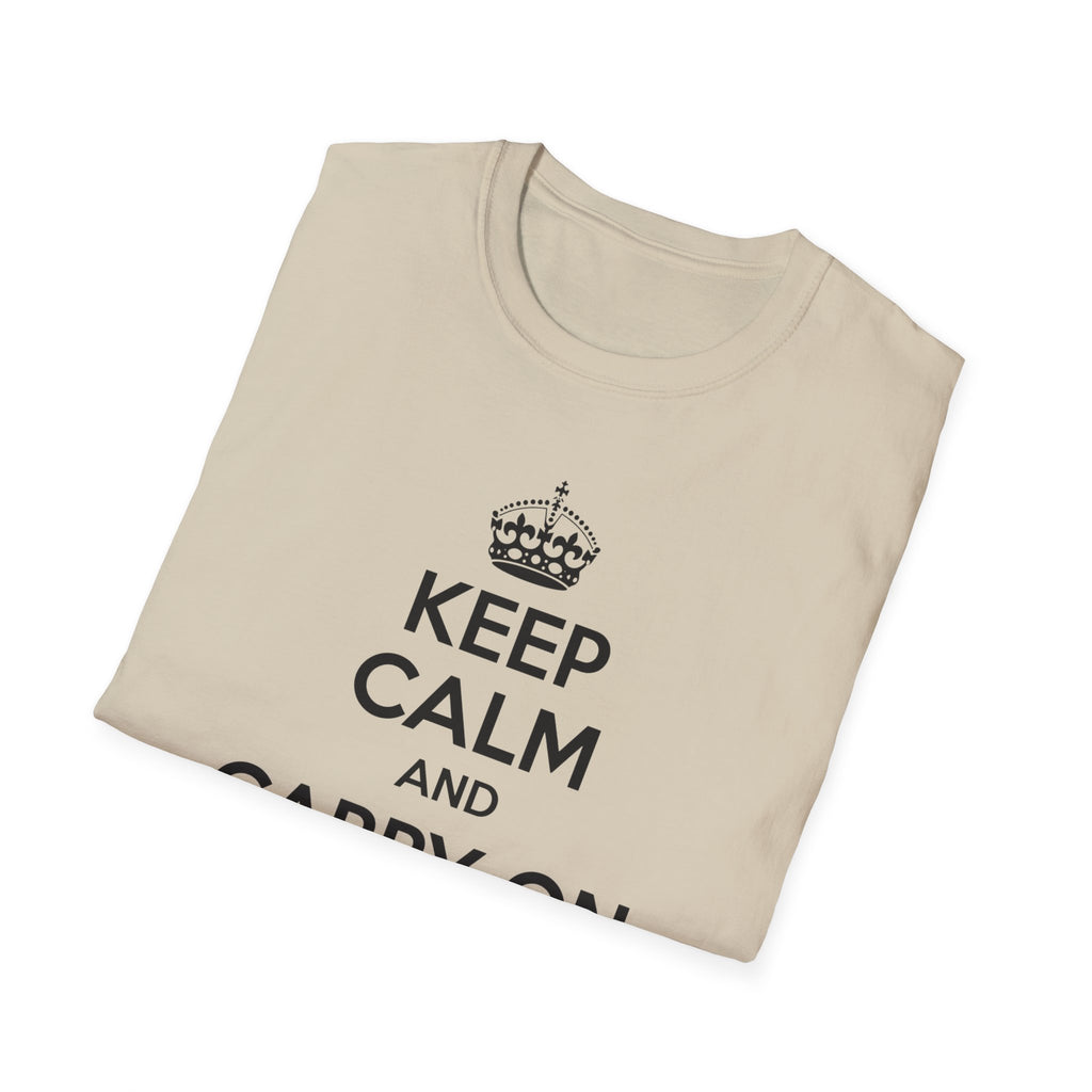Keep Calm and Carry On T-Shirt | Classic Crown Typography