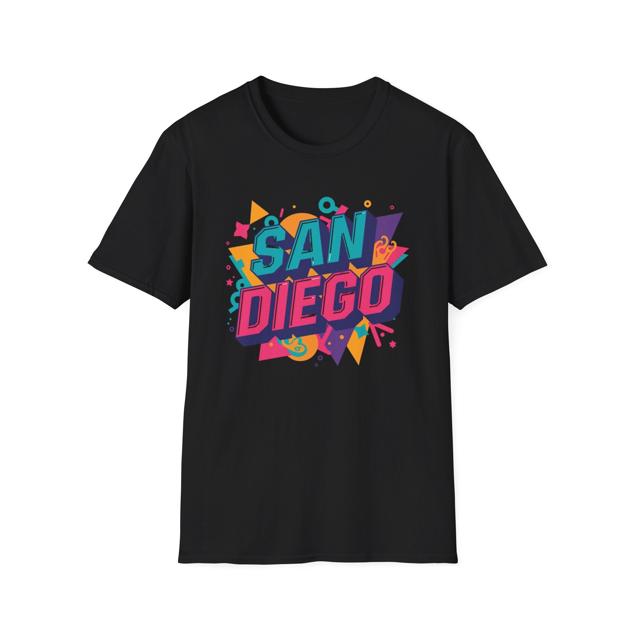 San Diego Retro Pop T-Shirt — Colorful City Graphic Tee