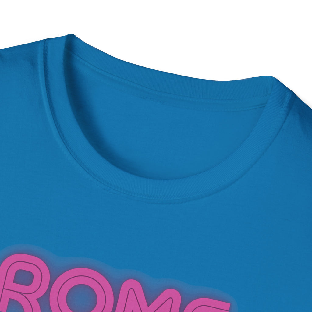 Rome Rome Rome T-Shirt | Pink Retro Text Tee
