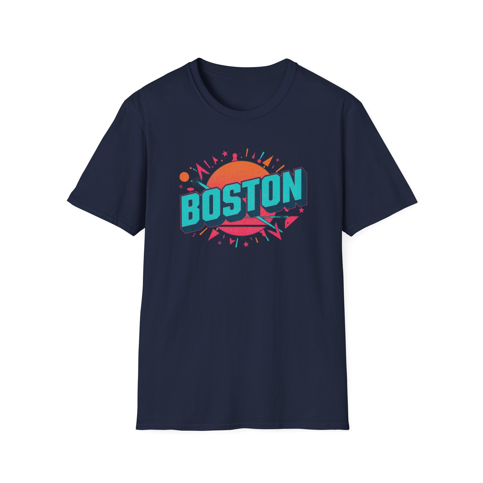 Boston Retro Sunset T-Shirt — Colorful City Graphic Tee