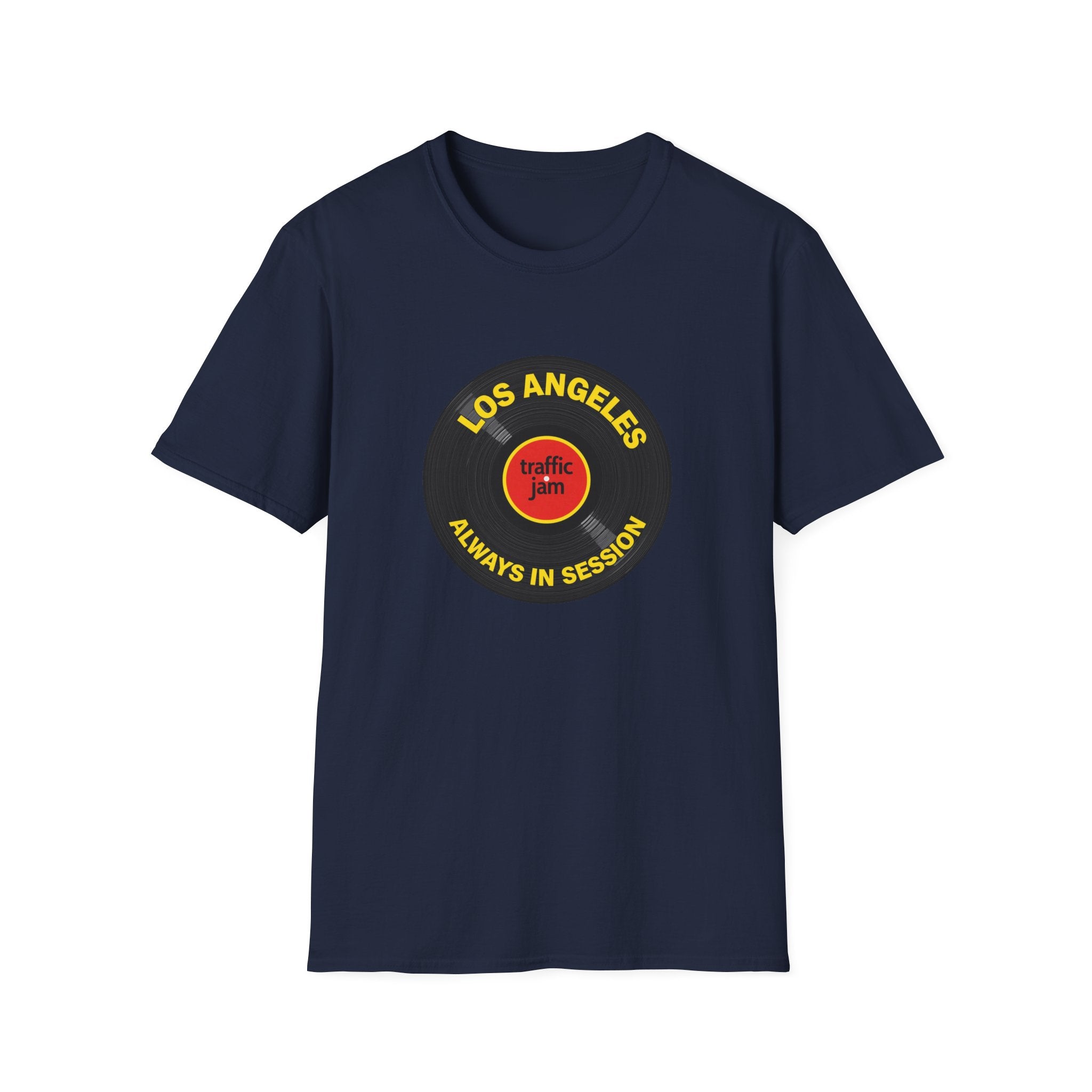 T-Shirt — Los Angeles Traffic Jam Vintage Record Design (“Always In Session”)