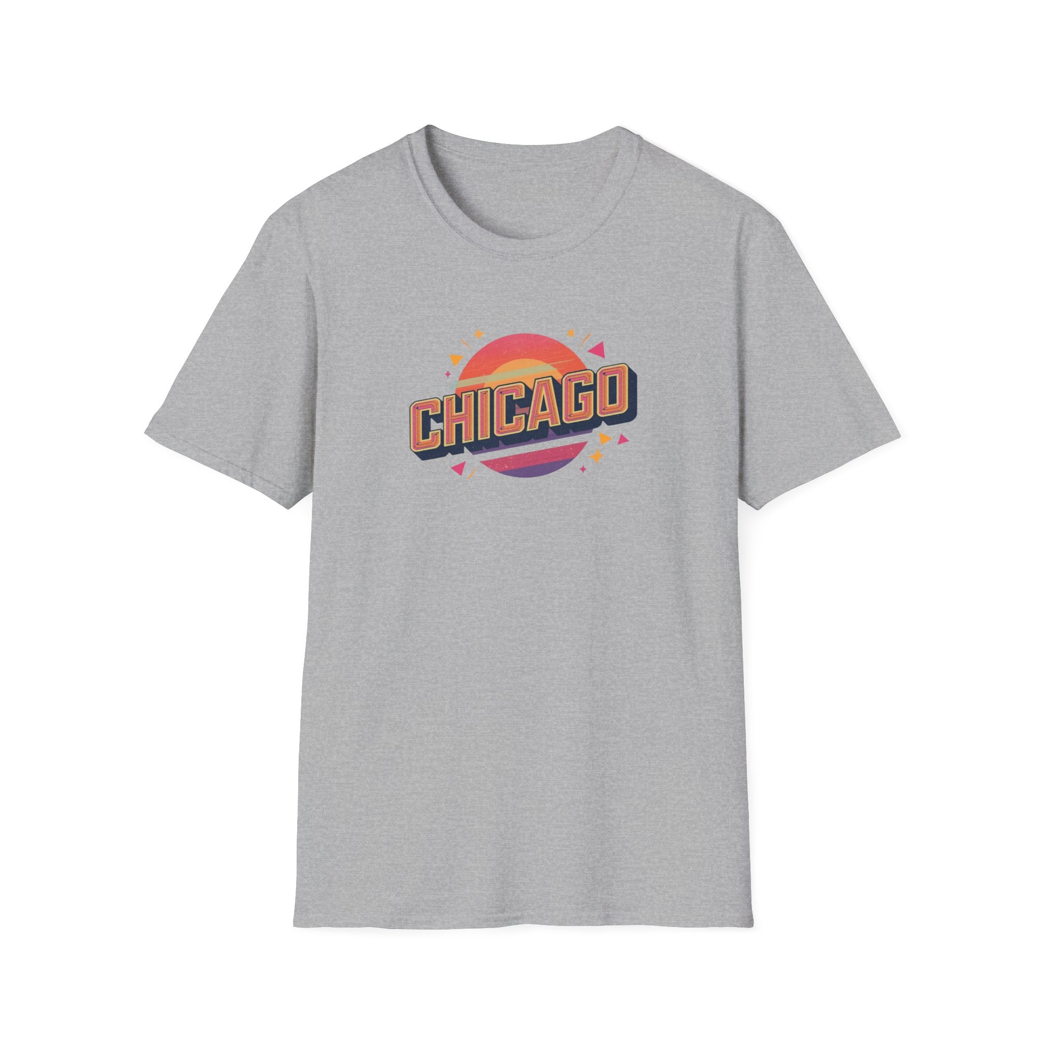 Chicago Retro Sunset T-Shirt | City Pride, Vintage Typography