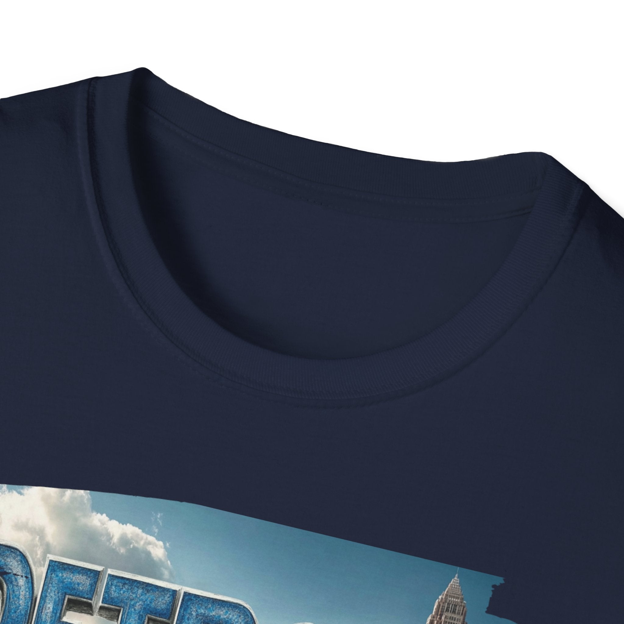 Detroit city skyline brushstroke T-Shirt | Motor City typography