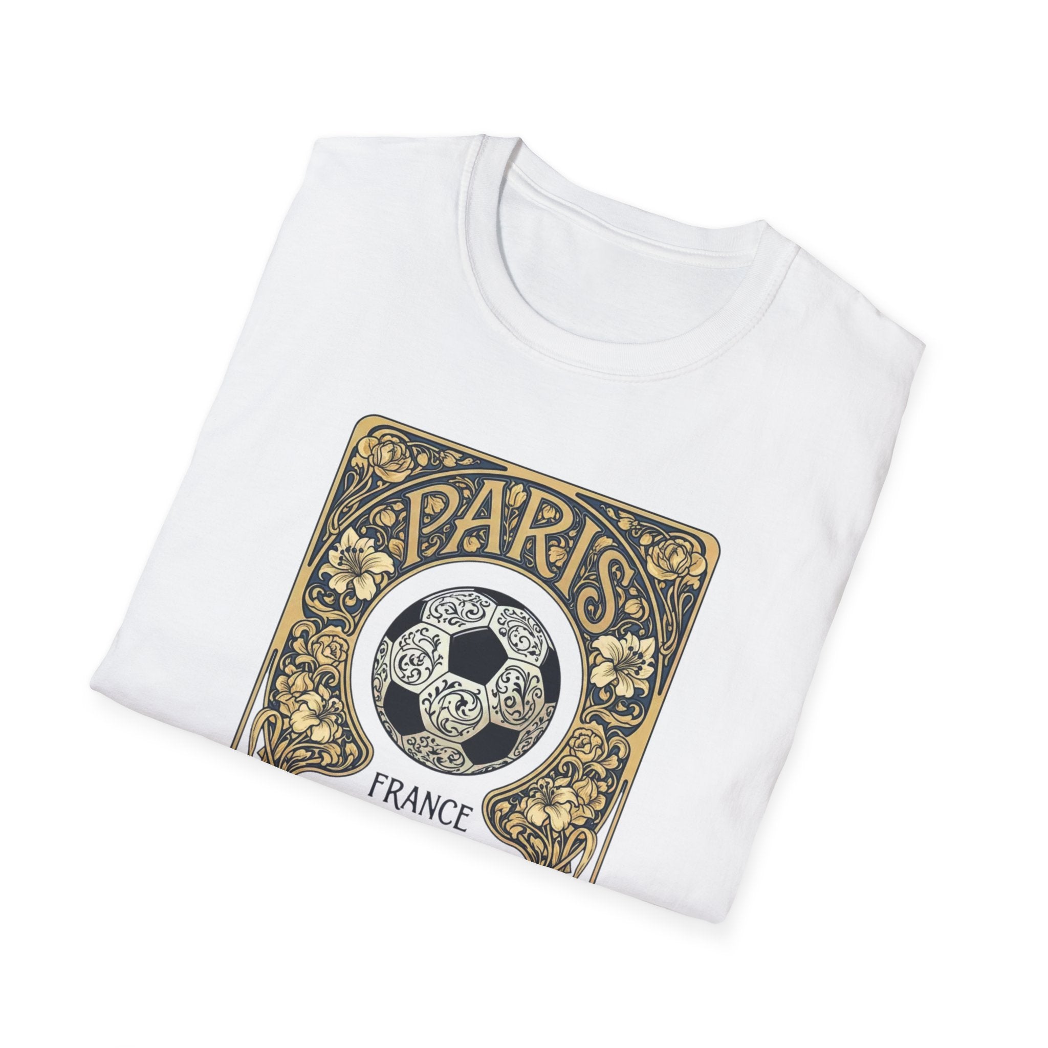 Paris 2026 World Cup Soccer T-Shirt — Retro Floral Football Design