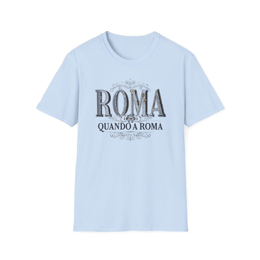 Roma Quando a Roma T-Shirt | Vintage Roman Travel Typography