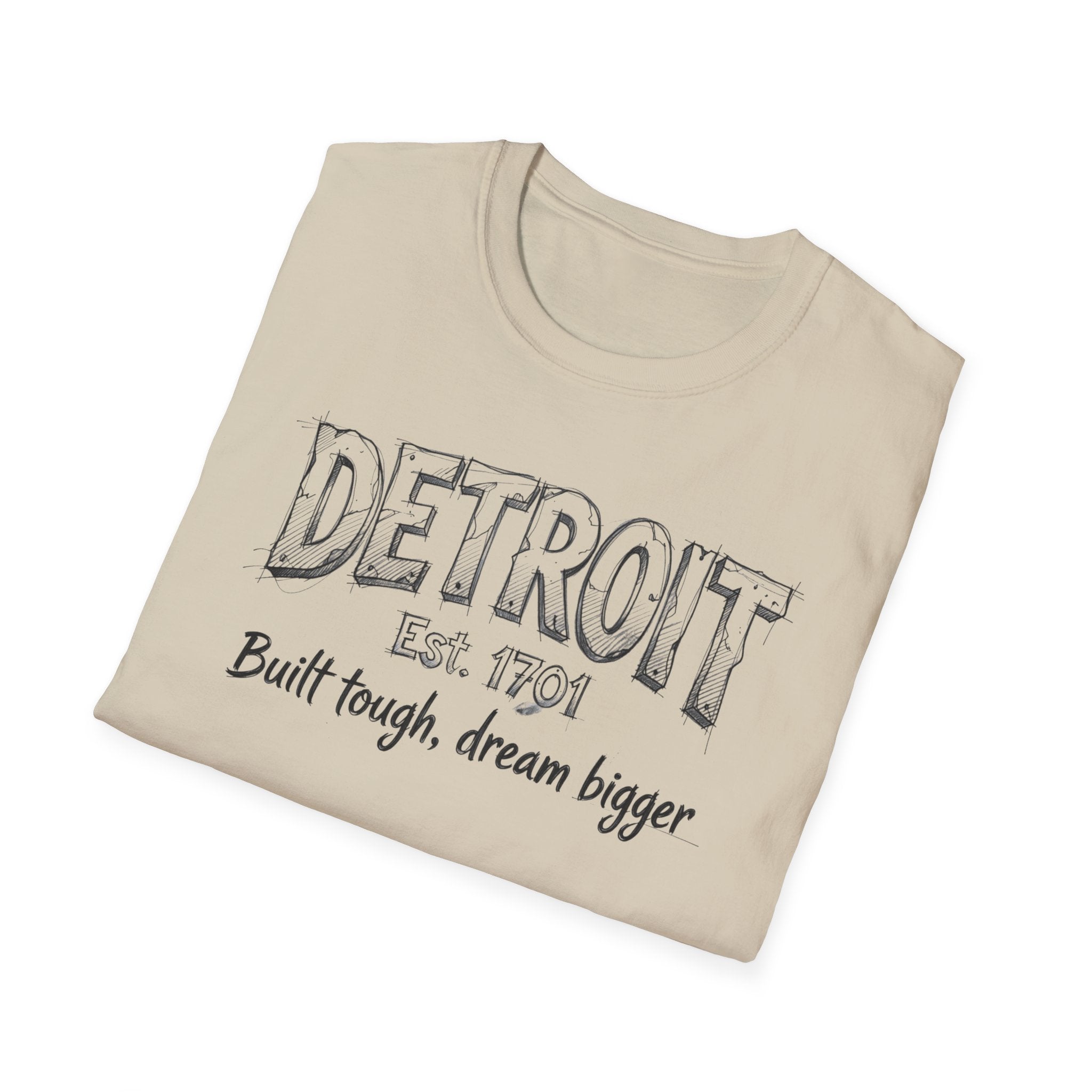 Detroit Built Tough Tee — 'Built tough, dream bigger' City Pride T-Shirt