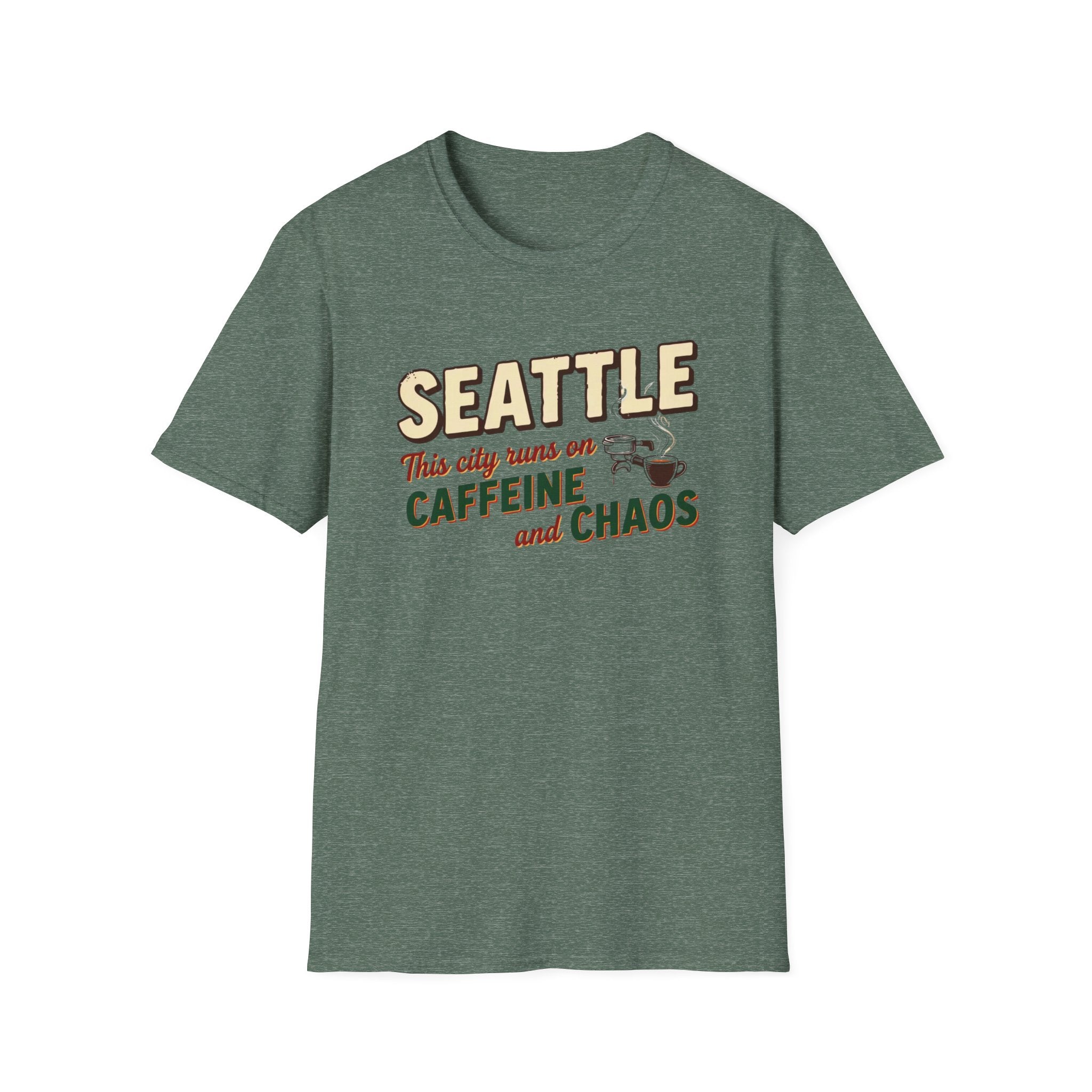 Seattle This City Runs on Caffeine and Chaos T-Shirt
