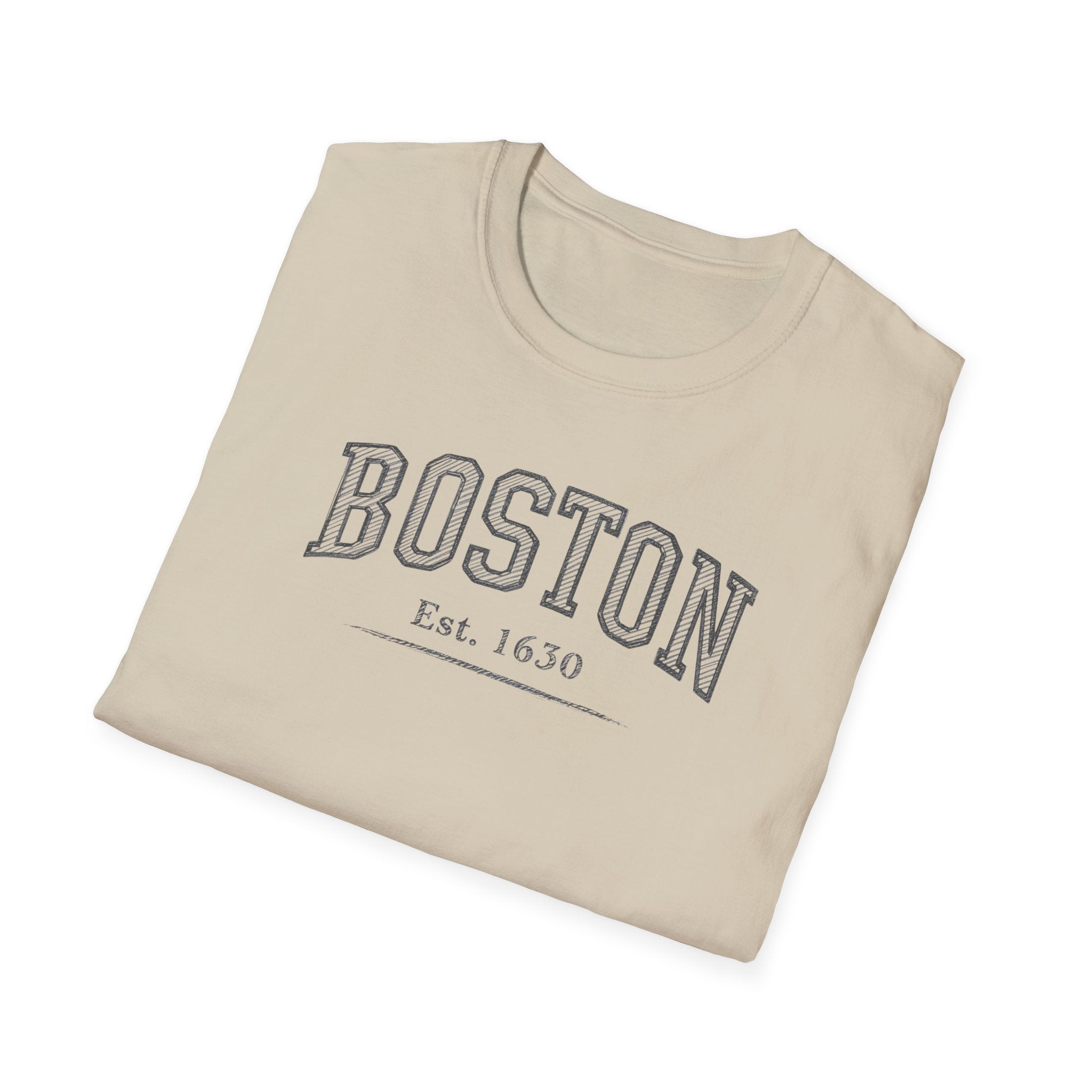 Boston Established 1630 T-Shirt — Vintage Collegiate City Tee